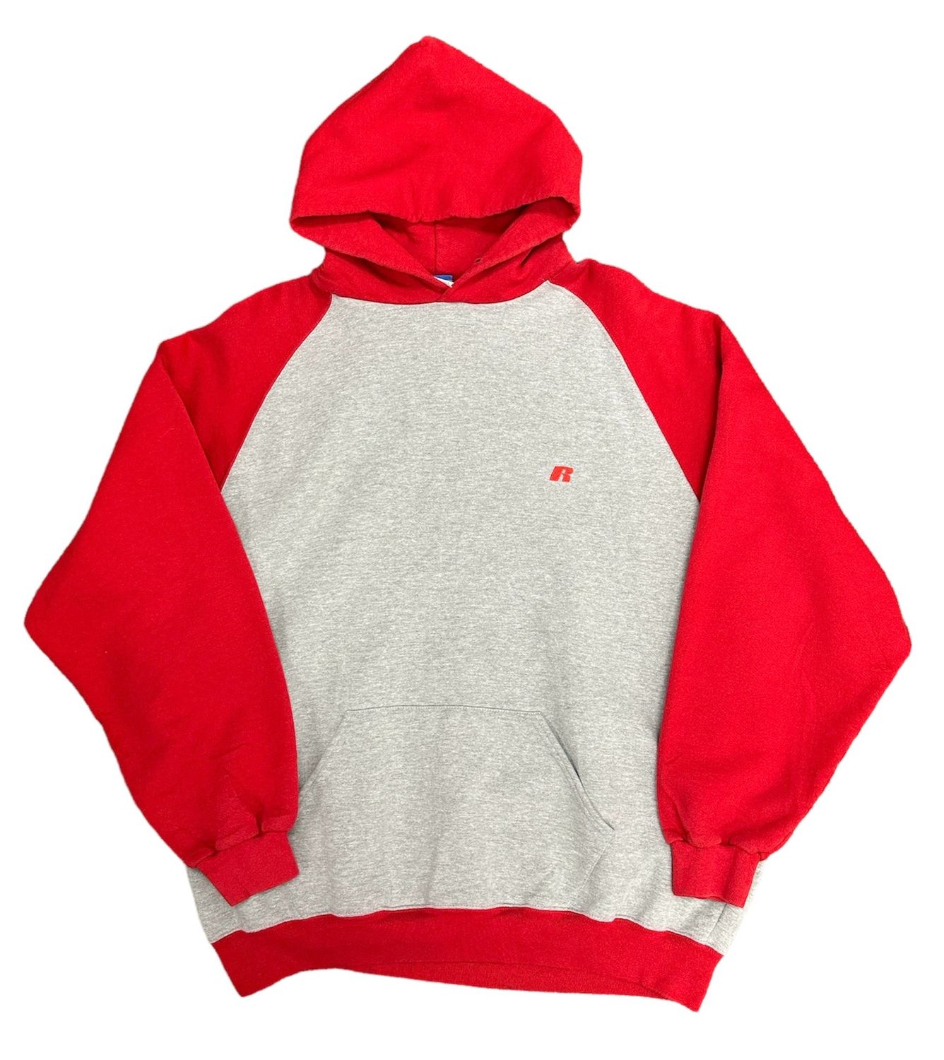 Vintage Russell Red/Grey 2 Tone Hoodie Size XXL