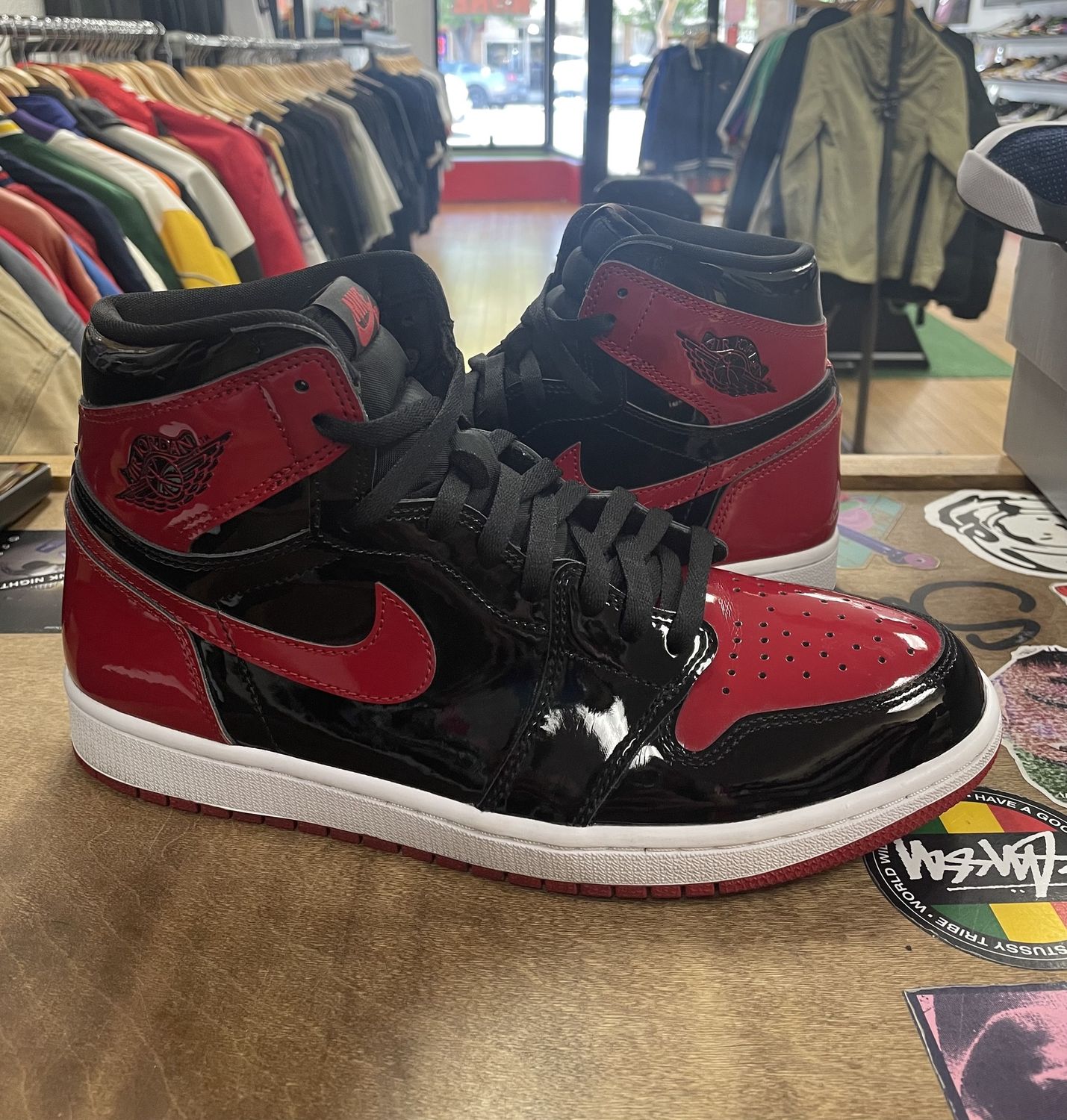 Pre Owned Jordan 1 Retro High OG Patent Bred Size NO BOX