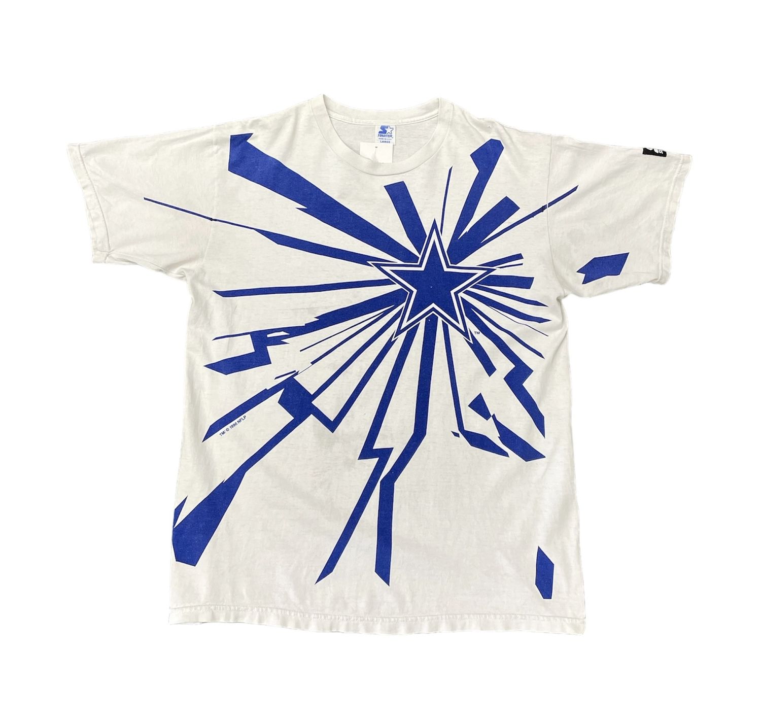 Vtg 96 Cowboys Starter Shockwave Shirt Size L Fits Oversized