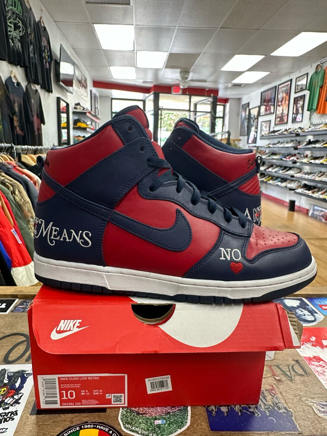 Nike SB Dunk High Supreme By Any Means Size 10.5 Rep Box Used