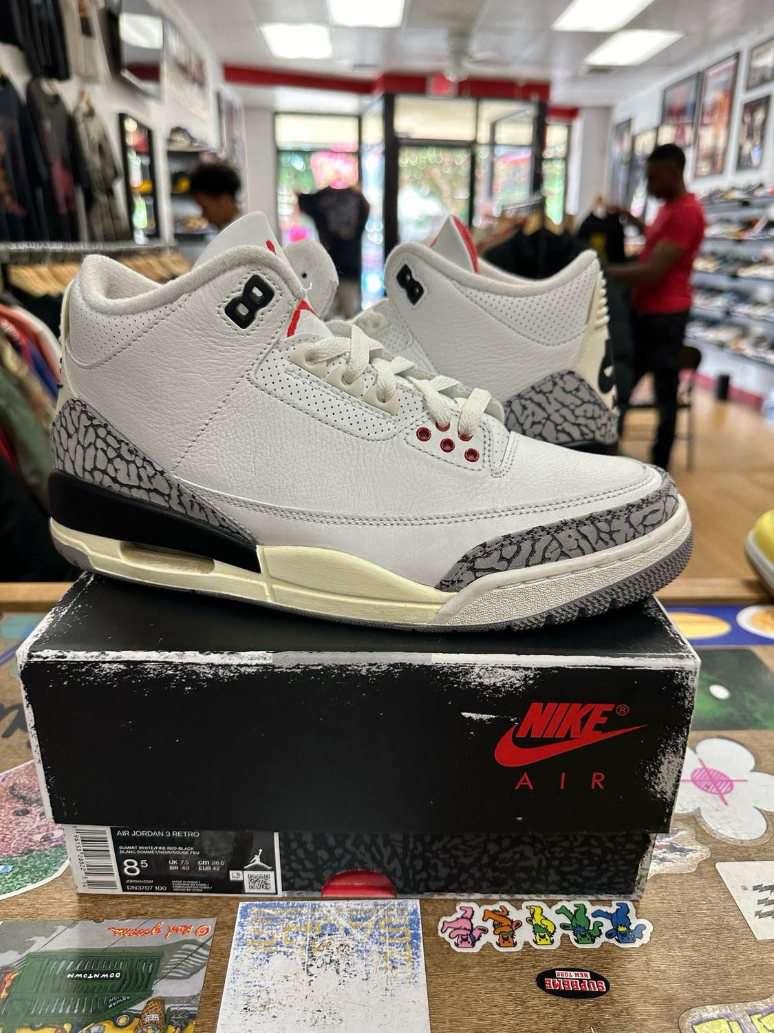 Pre Owned Jordan 3 Retro White Cement Reimagined Size 8.5