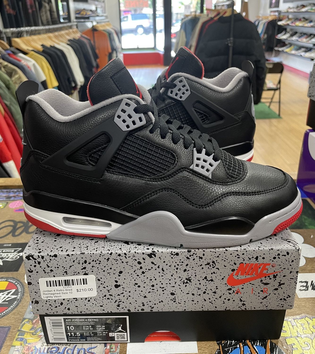 Jordan 4 Retro Bred Reimagined Size 10 Lightly Worn