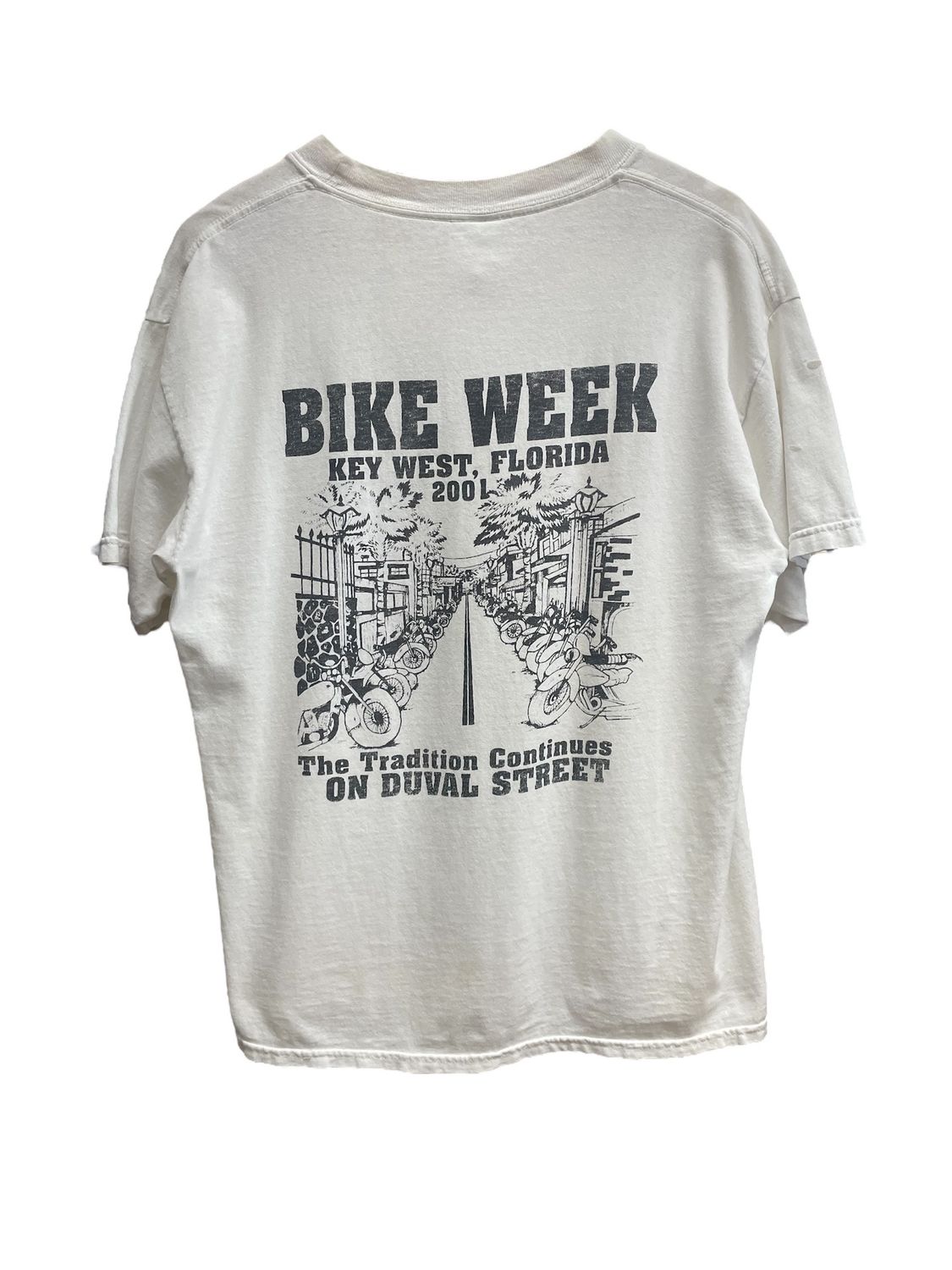 Vintage 2001 Distressed Bike Week Shirt Size L