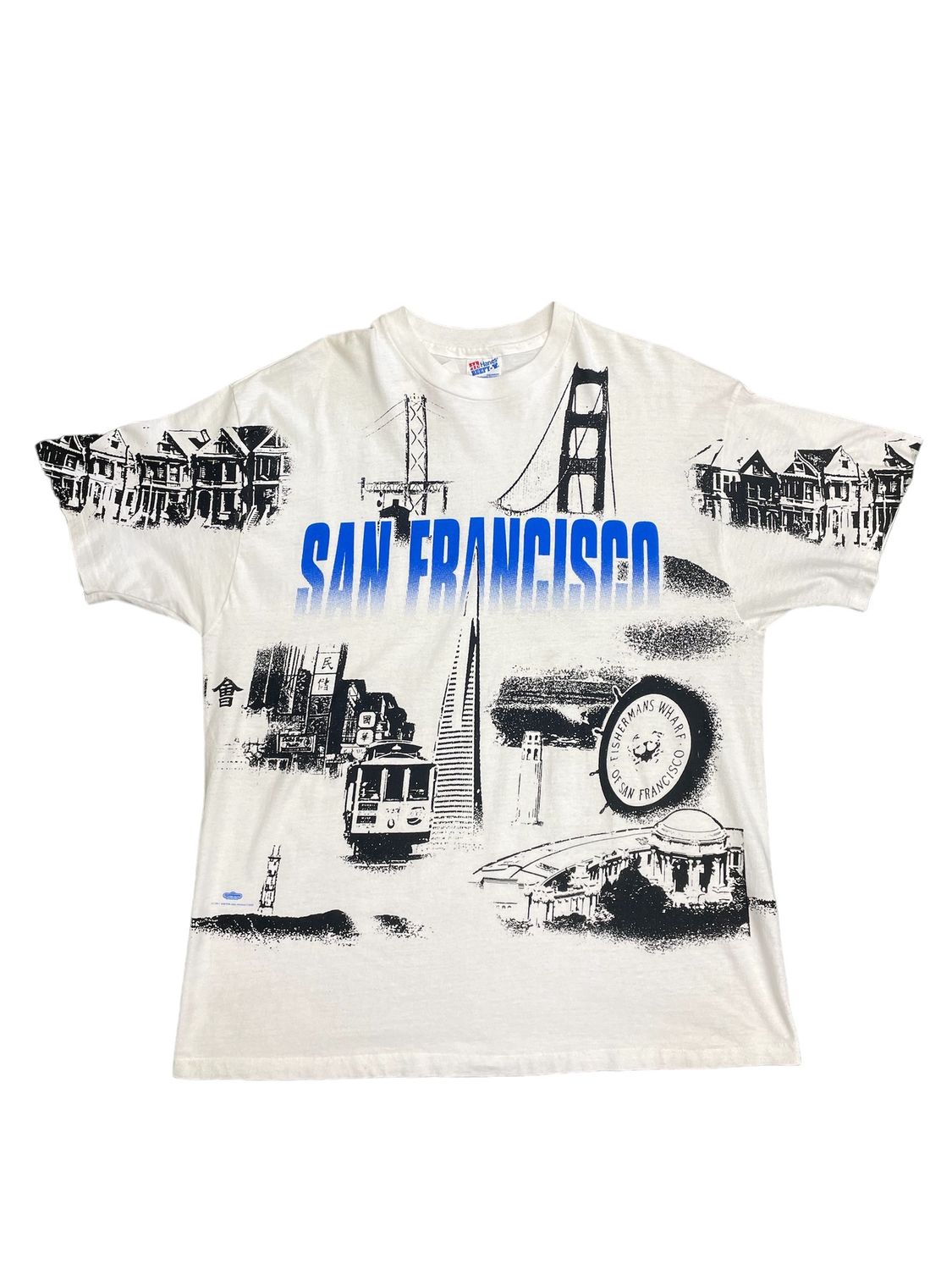 Vtg 1993 Winterland San Francisco AOP Shirt Size XL