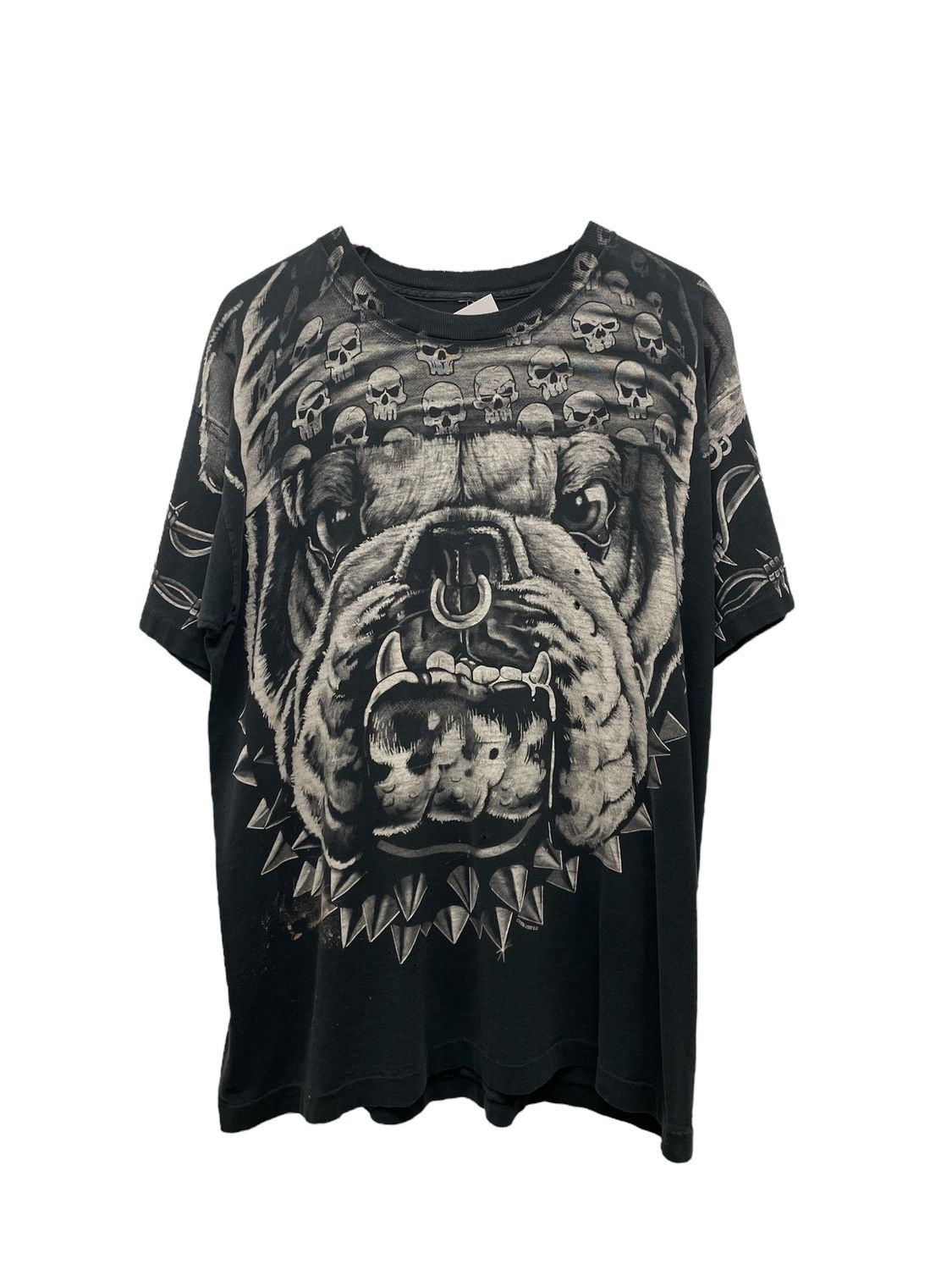 Vtg 1996 Liquid Blue Bull Dog Tee Size XL 23x32