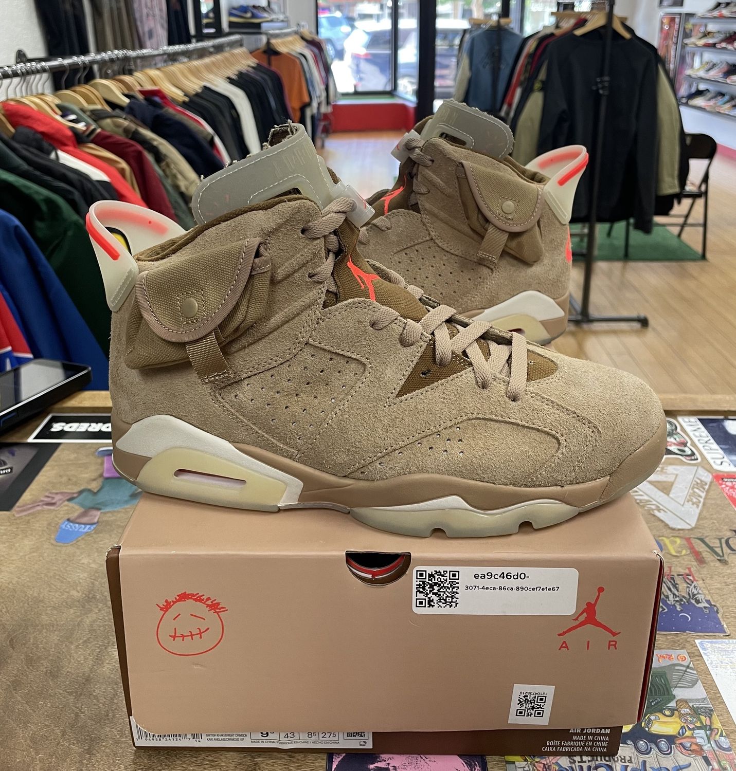 Jordan 6 Retro Travis Scott British Khaki Size 9.5 Lightly Used