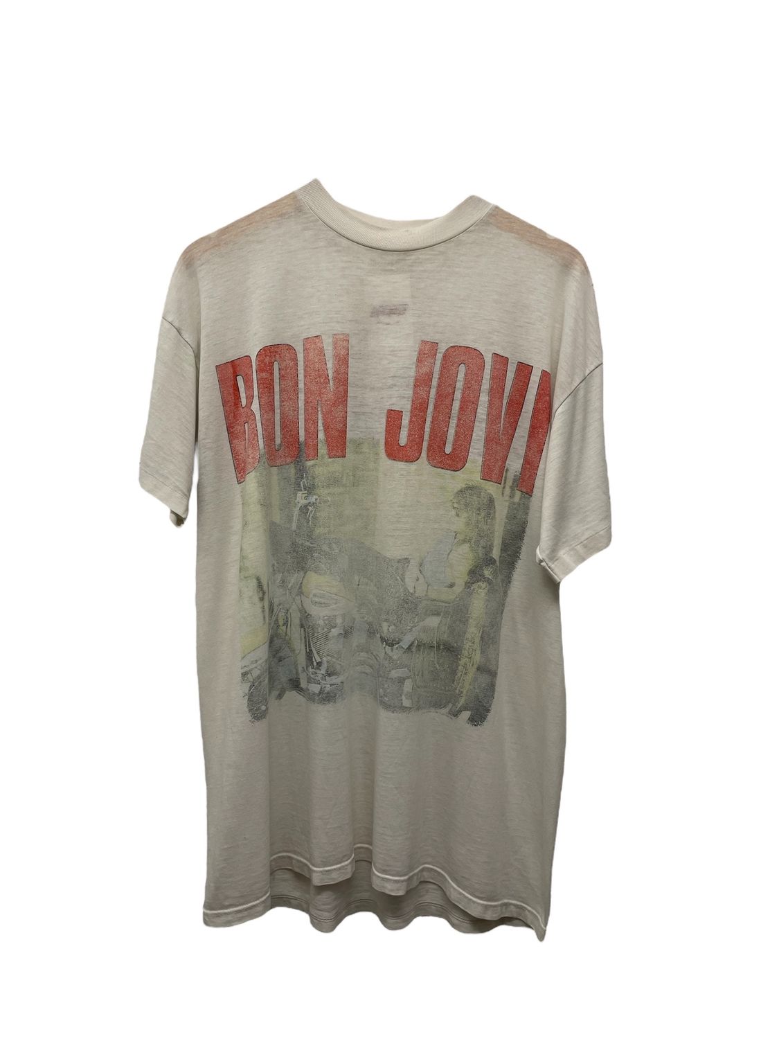 Vtg 80&#39;s Bon Jovi Tour T Shirt Size L