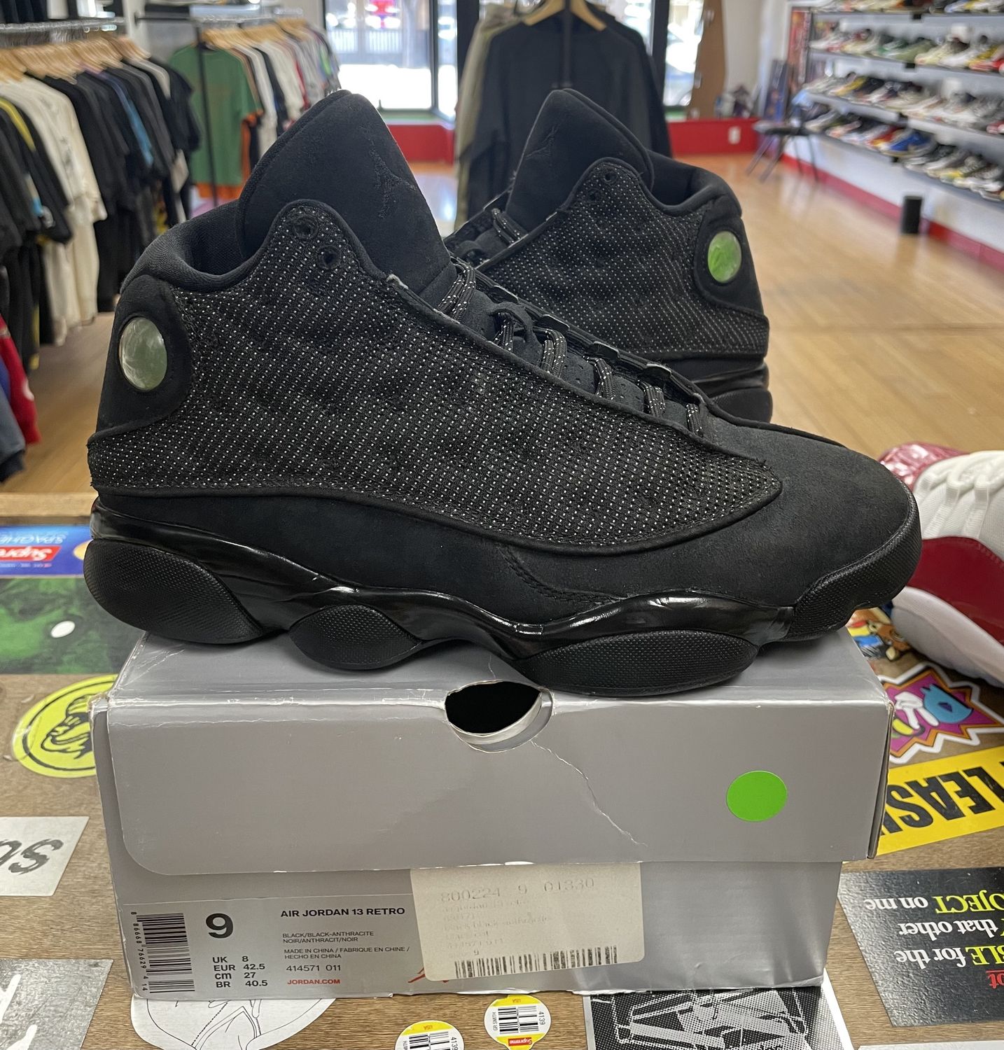 Jordan 13 Retro Black Cat Size 9 Pre Owned