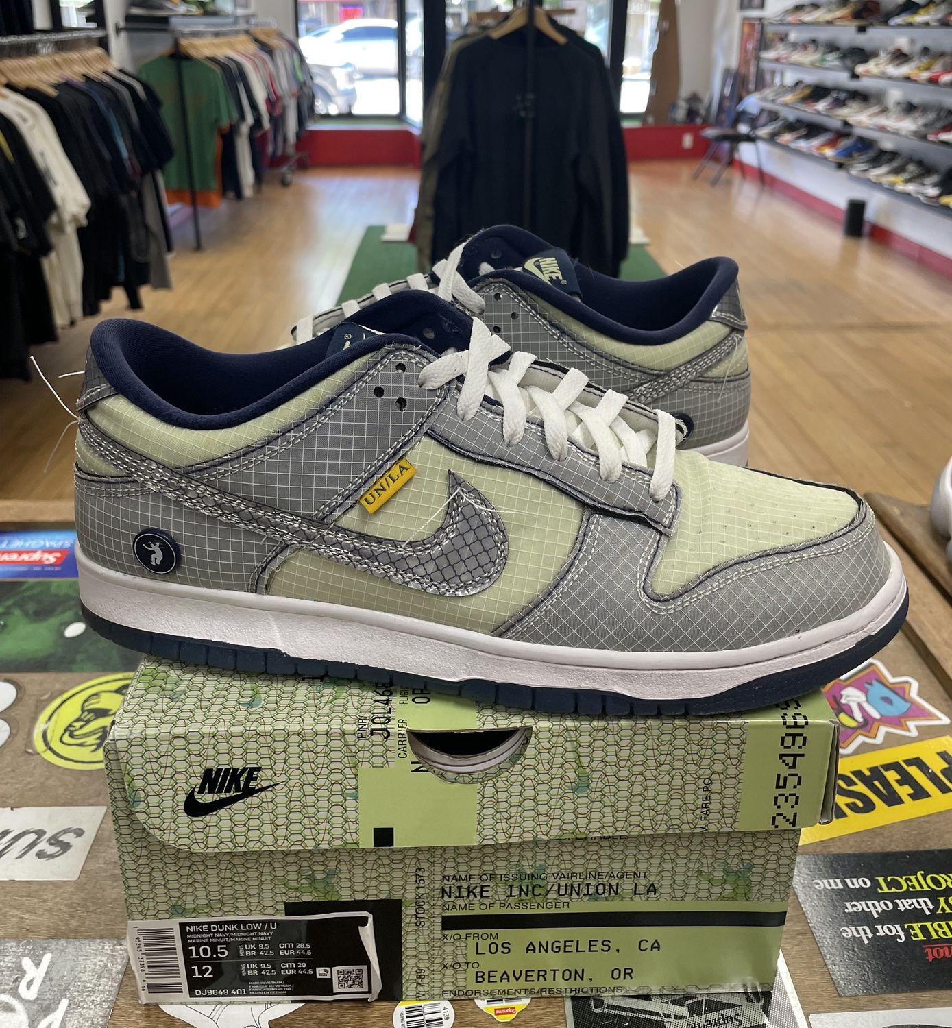 Pre-Owned Nike Dunk Low Union Passport Pack Pistachio Size 10.5