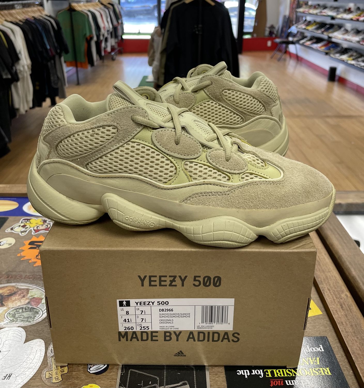 Pre-Owned Adidas Yeezy 500 Super Moon Yellow Size 8