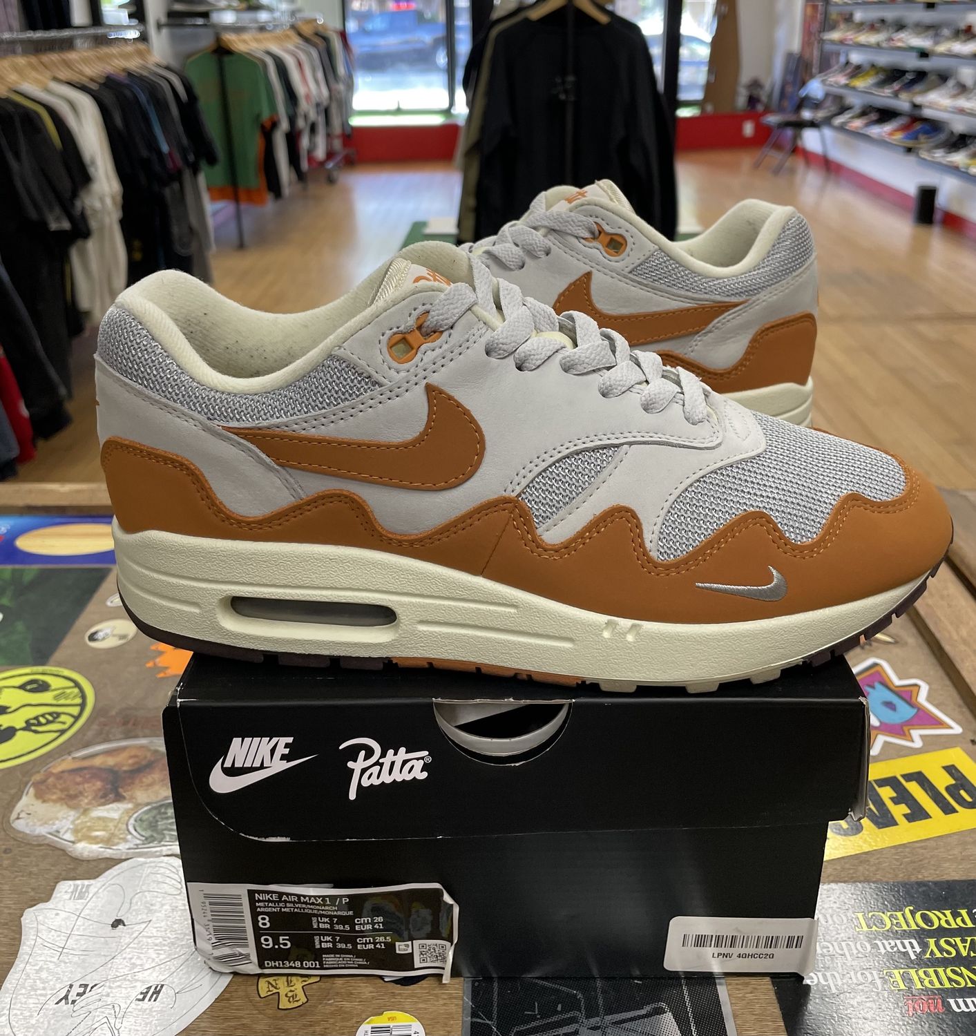 Pre-Owned Nike Air Max 1 Patta Waves Monarch W/O Bracelet Size 8