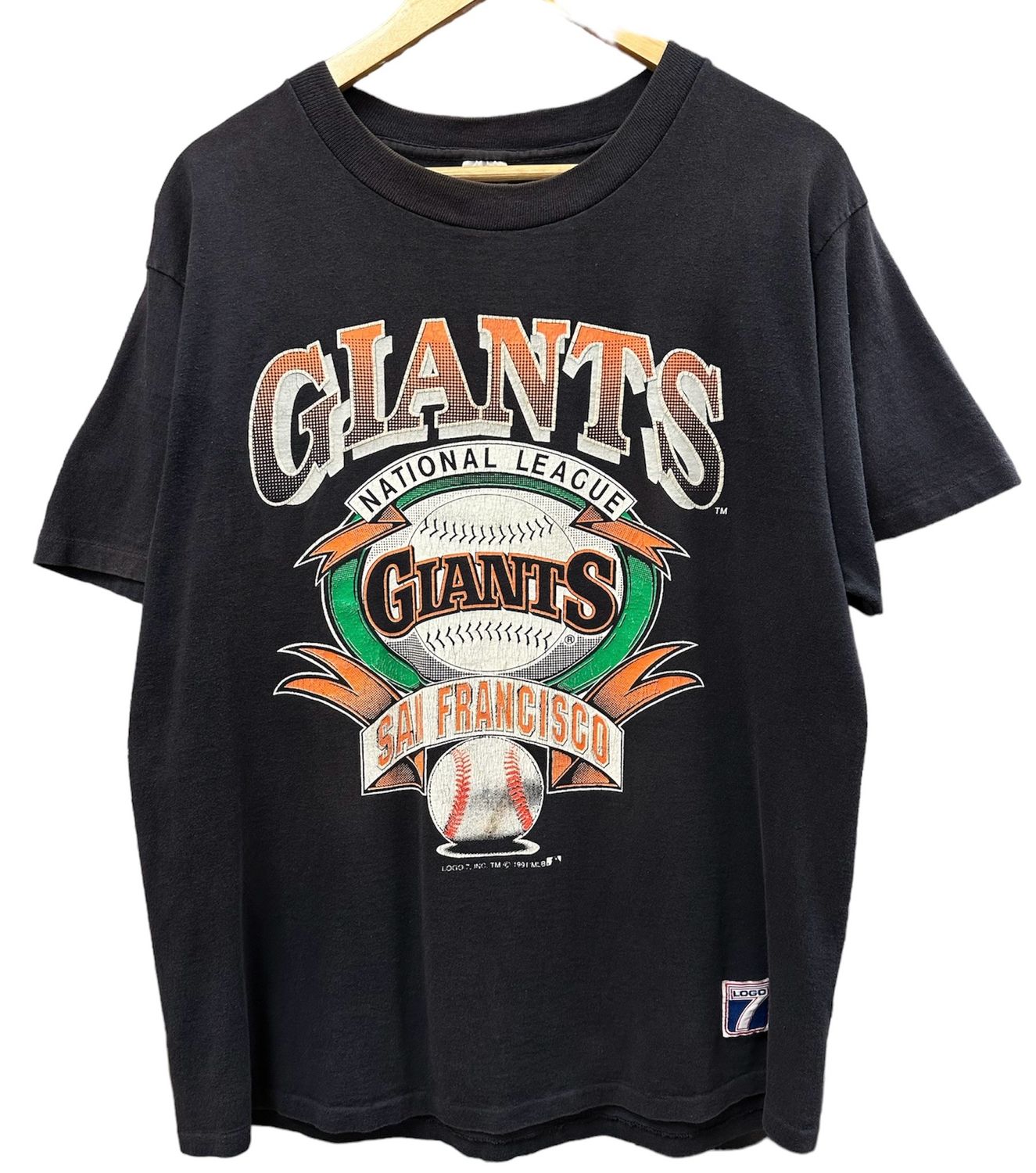 Vtg &#39;91 Giants National League Tee Size XL 22x29