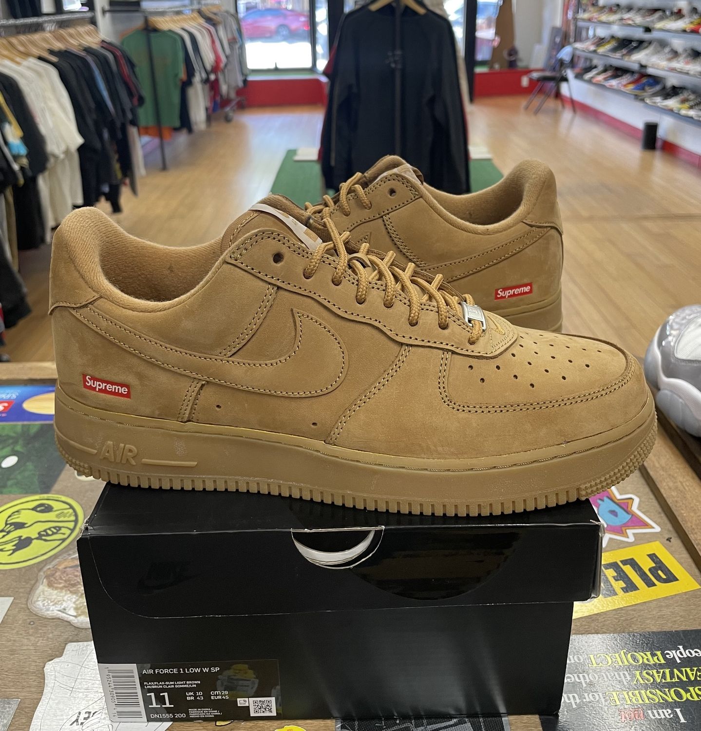 Pre-Owned Supreme Nike Air Force 1 Wheat Size 11
