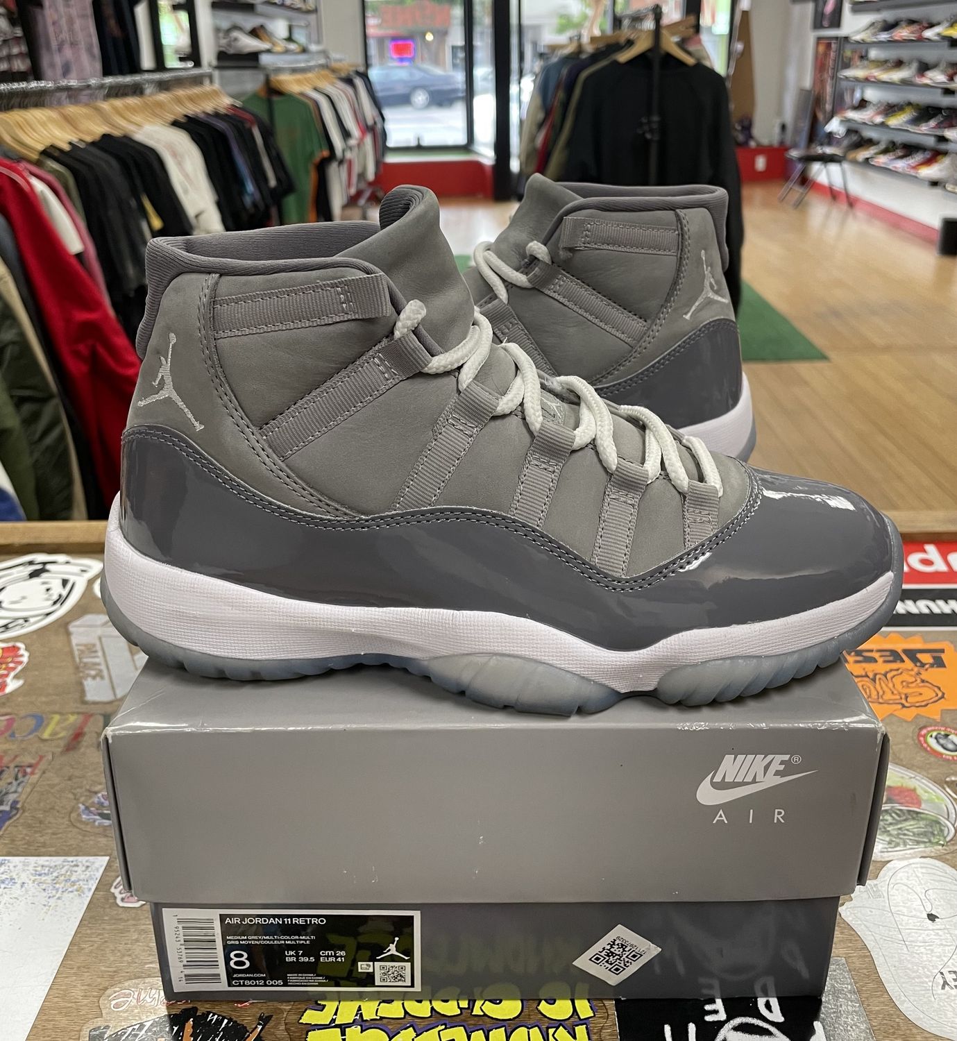 Pre Owned Jordan 11 Retro Cool Grey Size 8