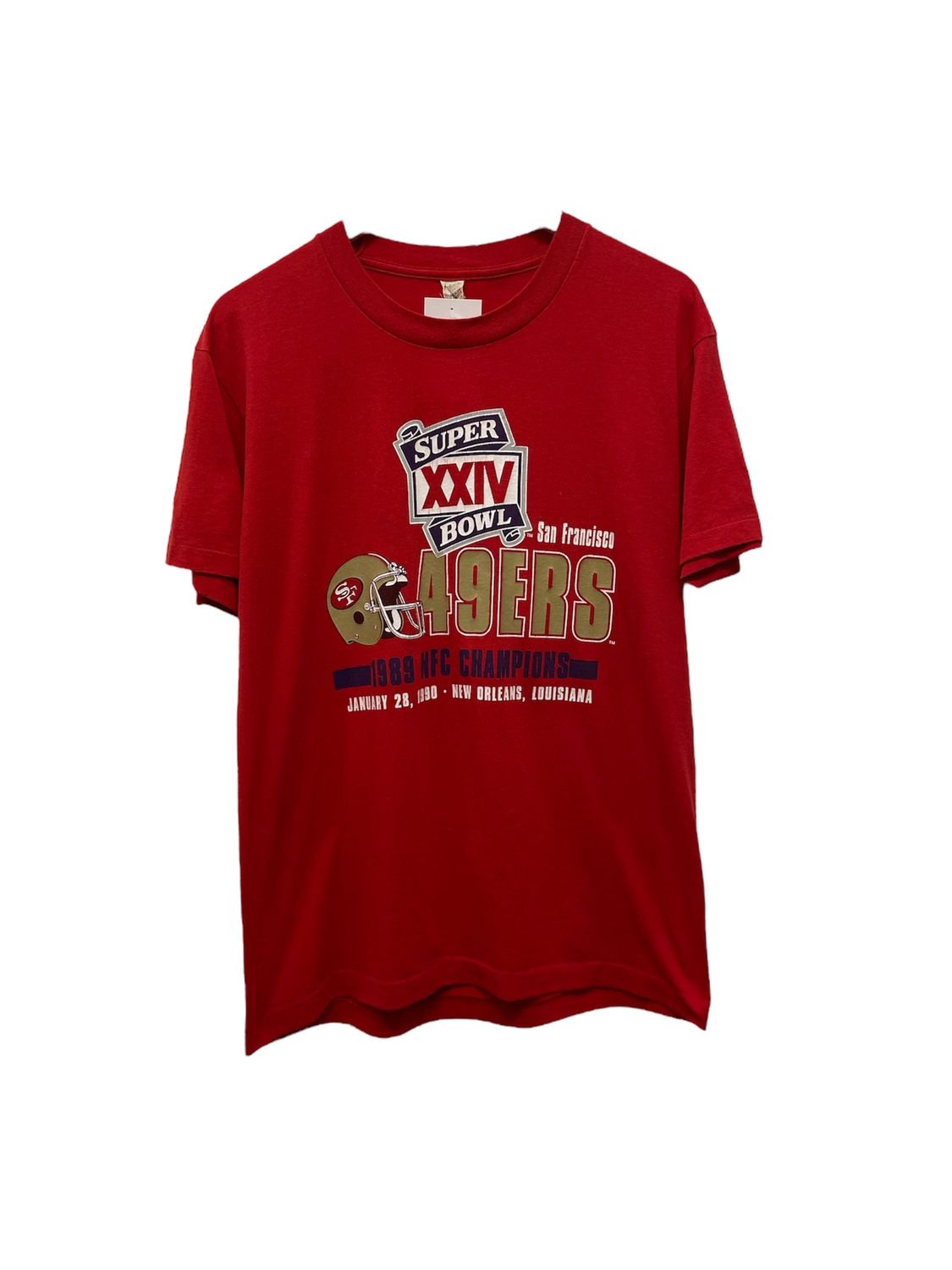 Vtg 1990 49ers NFC Champs Tee Size L 20x28