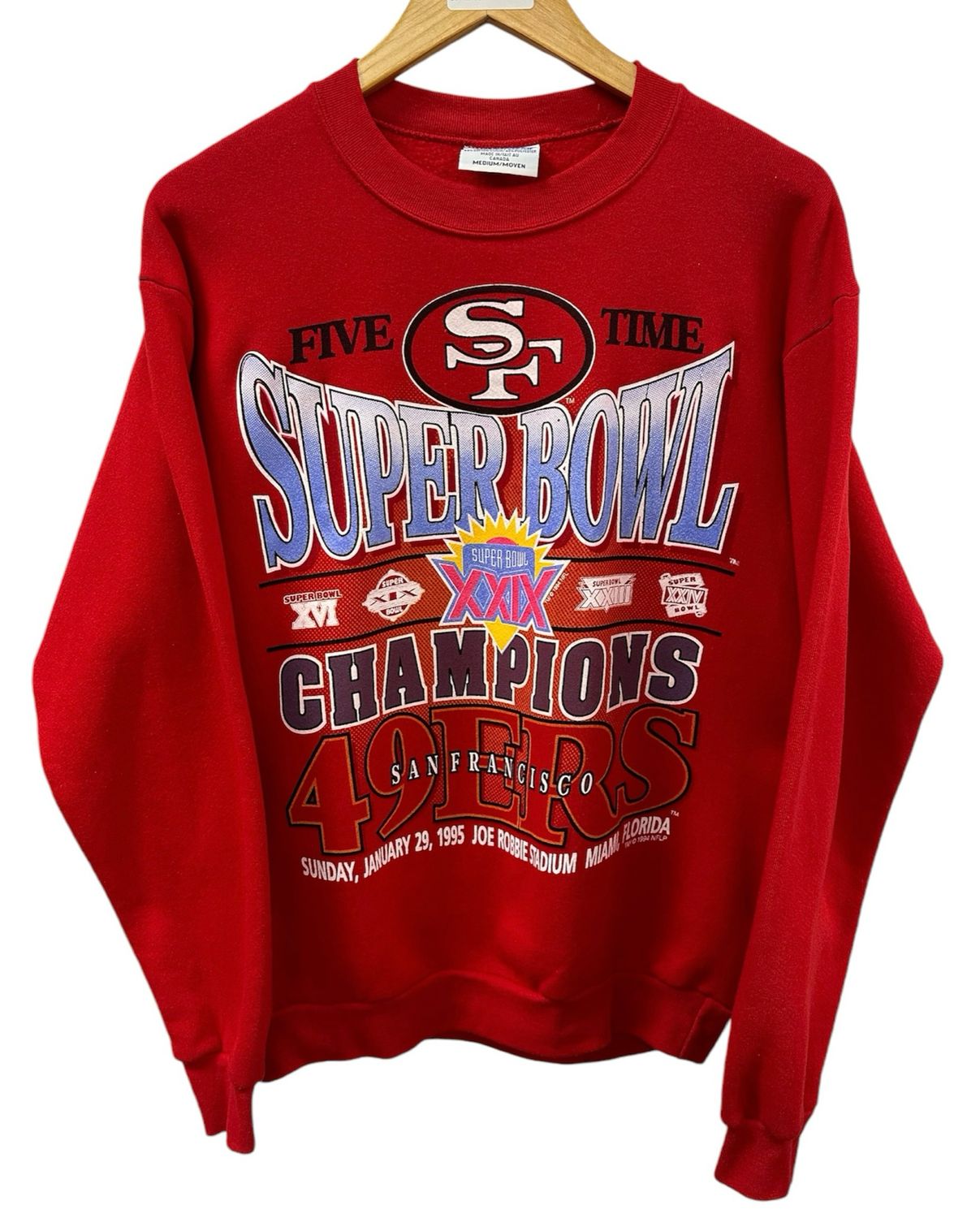 Vtg 1994 49ers Crewneck Size M