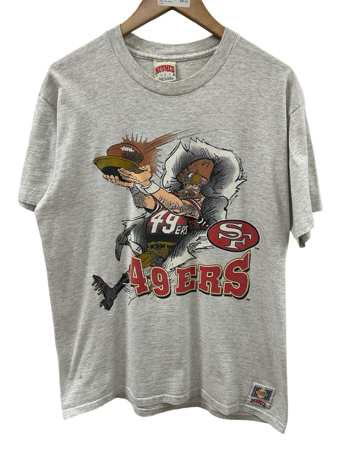 Vtg 1993 49ers Jack Davis Tee Size L  22x30