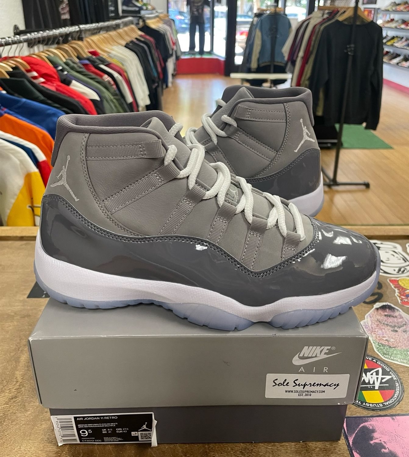 DS Jordan 11 Retro Cool Grey (2021) Size 9.5