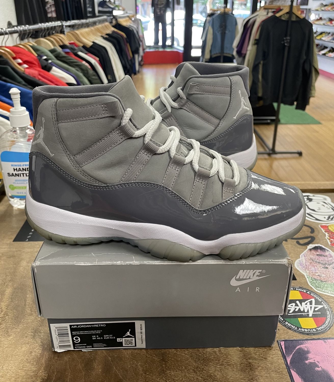 Pre Owned Jordan 11 Retro Cool Grey Size 9
