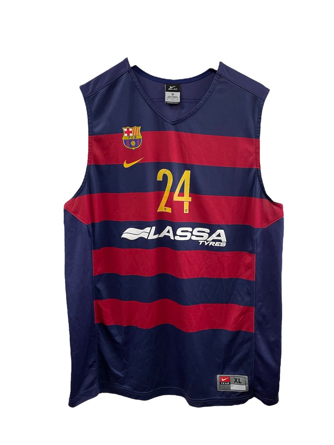 2015-2016 FC Barcelona Kobe Cutoff Jersey #24 Size XL