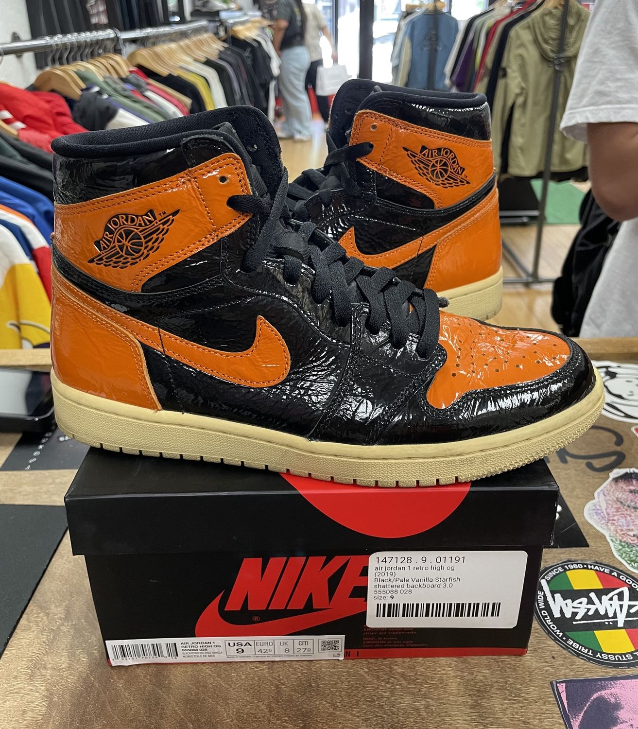 Jordan 1 Retro High Shattered Backboard 3.0 Size 9 Pre owned