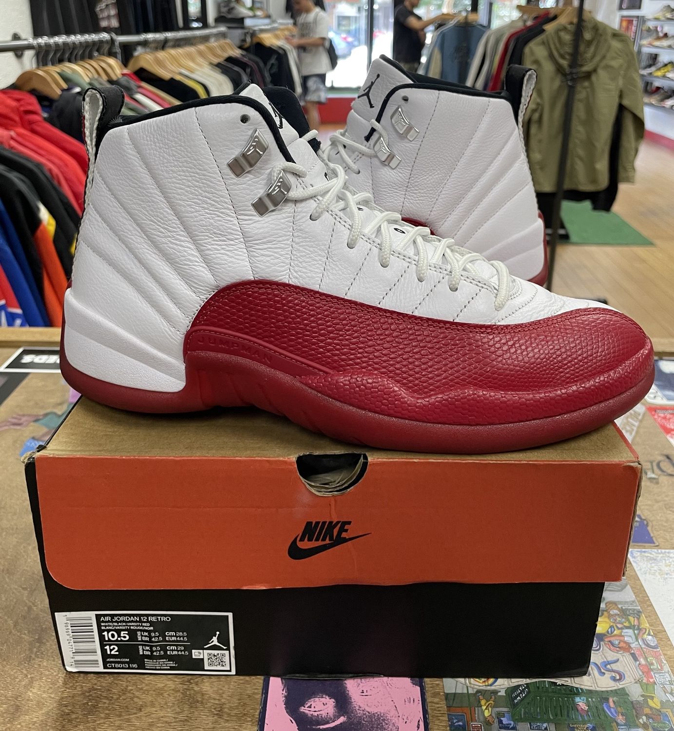 Jordan 12 Retro Cherry (2023) Size 10.5 Lightly Worn