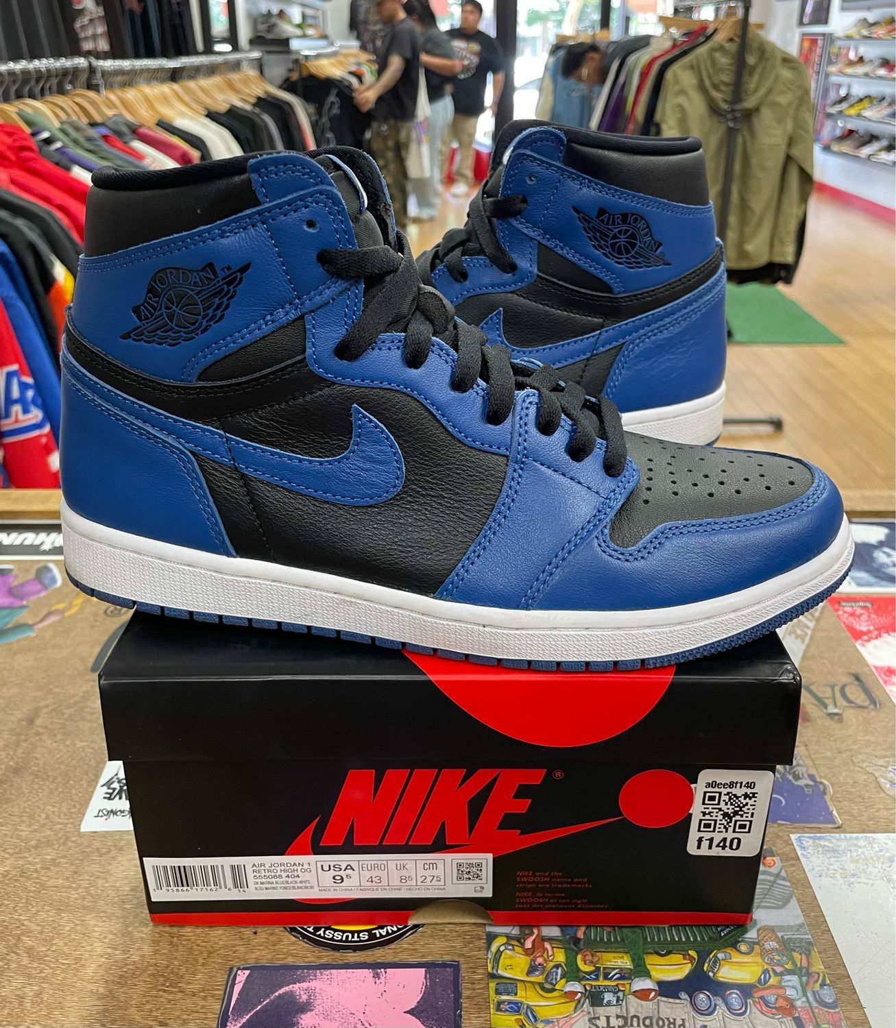 Jordan 1 Retro High OG Dark Marina Blue Size 9.5 Pre Owned