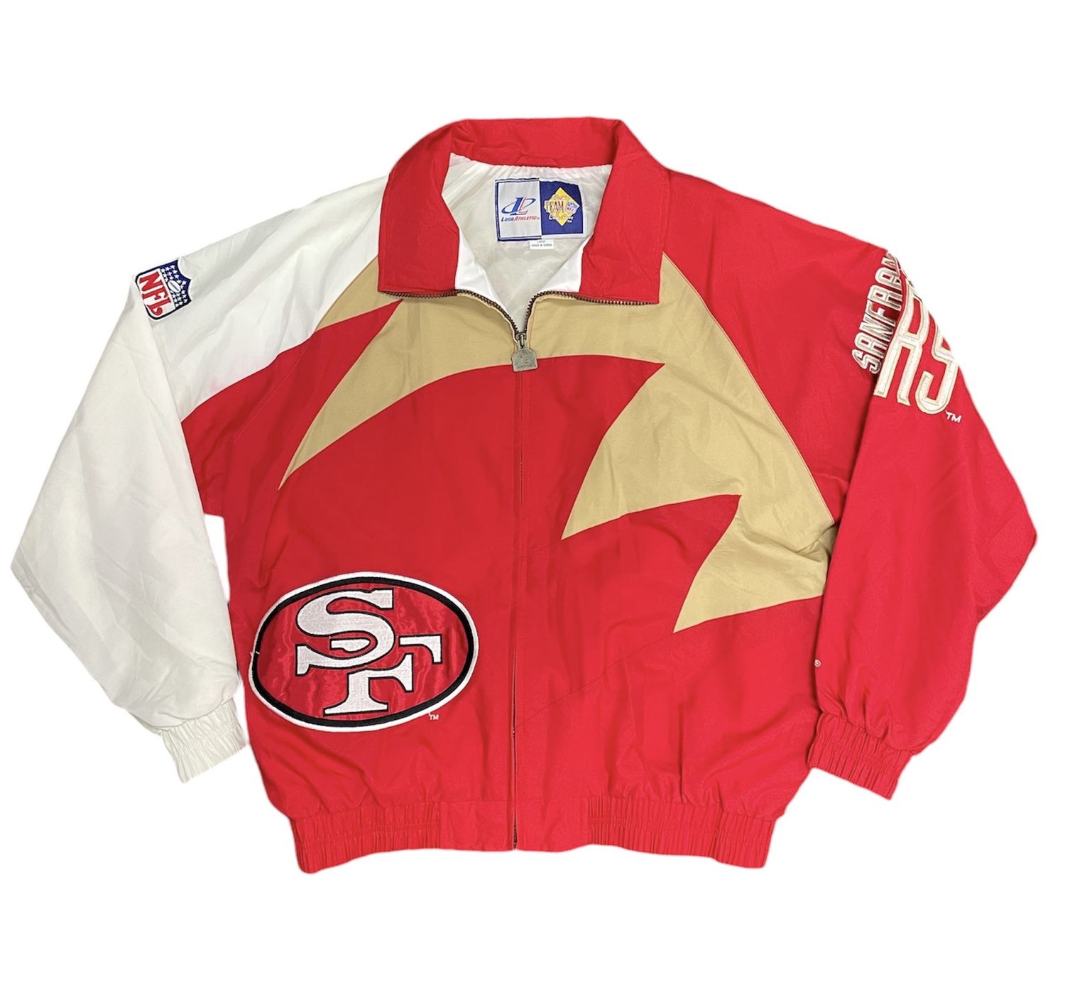 Vtg 90&#39;s Logo Athletic 49ers Sharktooth Jacket Size L