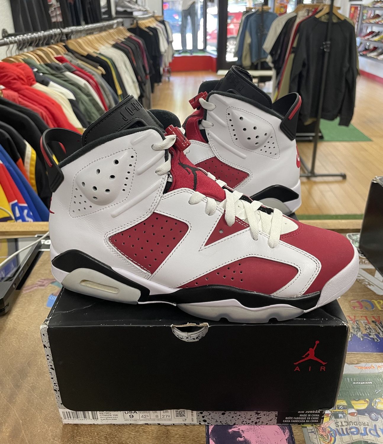 Pre Owned Jordan 6 Retro Carmine Size 9