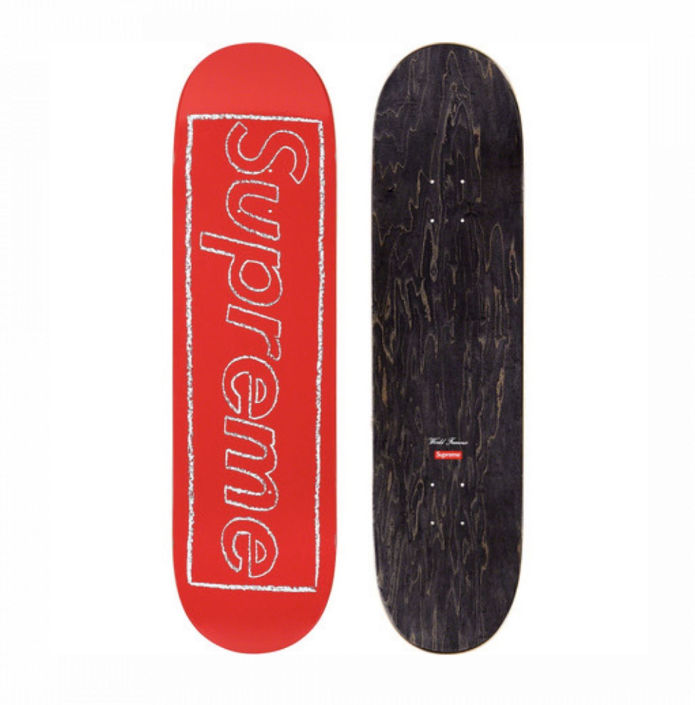 Supreme KAWS Chalk Logo Skateboard Deck Red