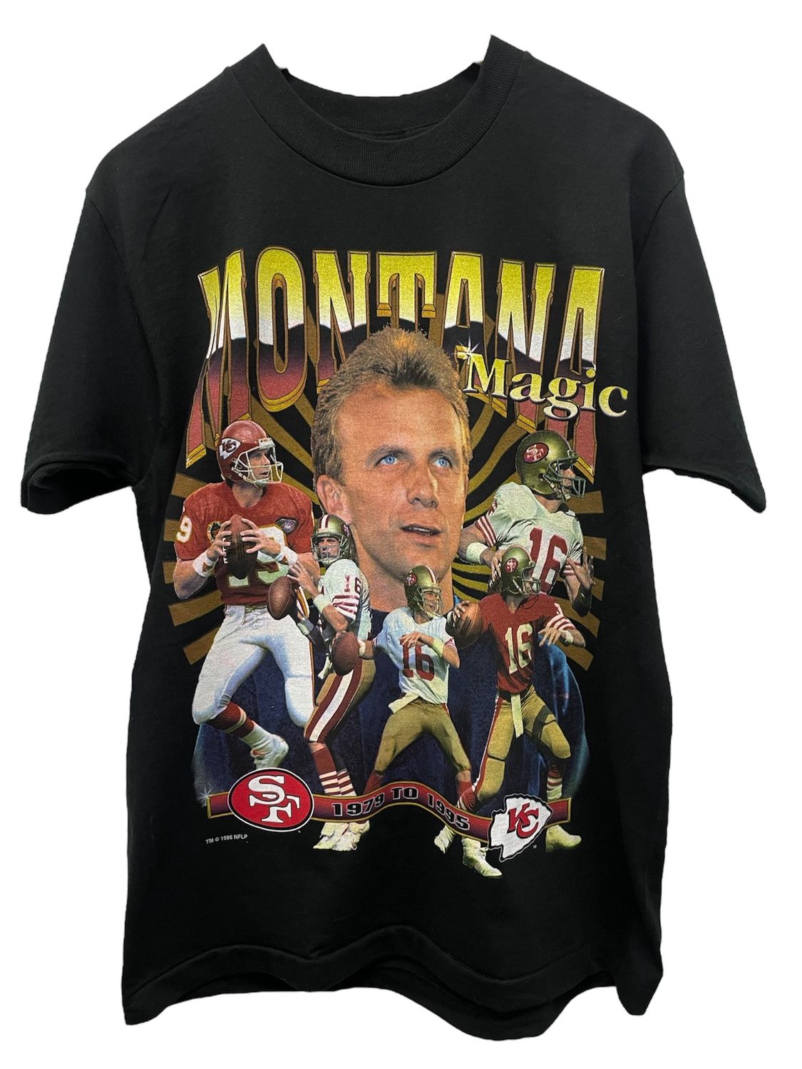 Vtg 1995 Salem Sportswear Joe Montana Tee Size M