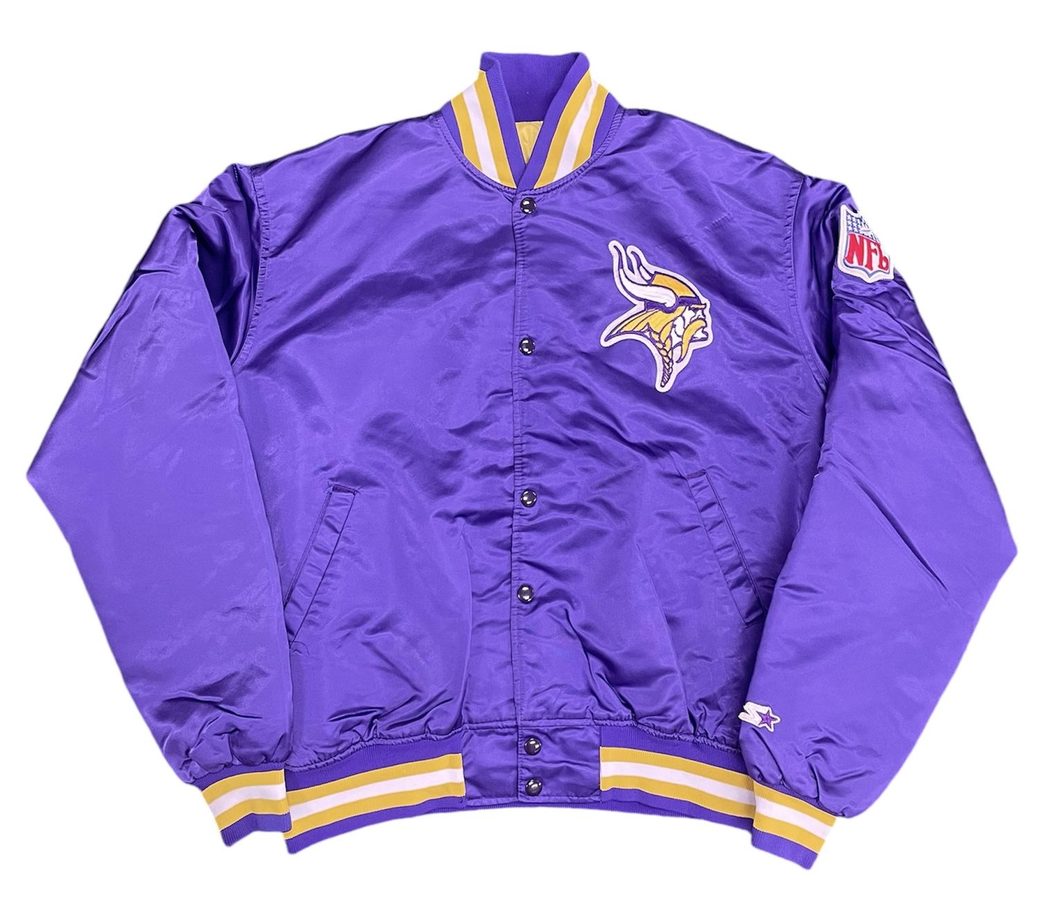 Vtg Starter Minnesota Vikings Satin Jacket Size XL