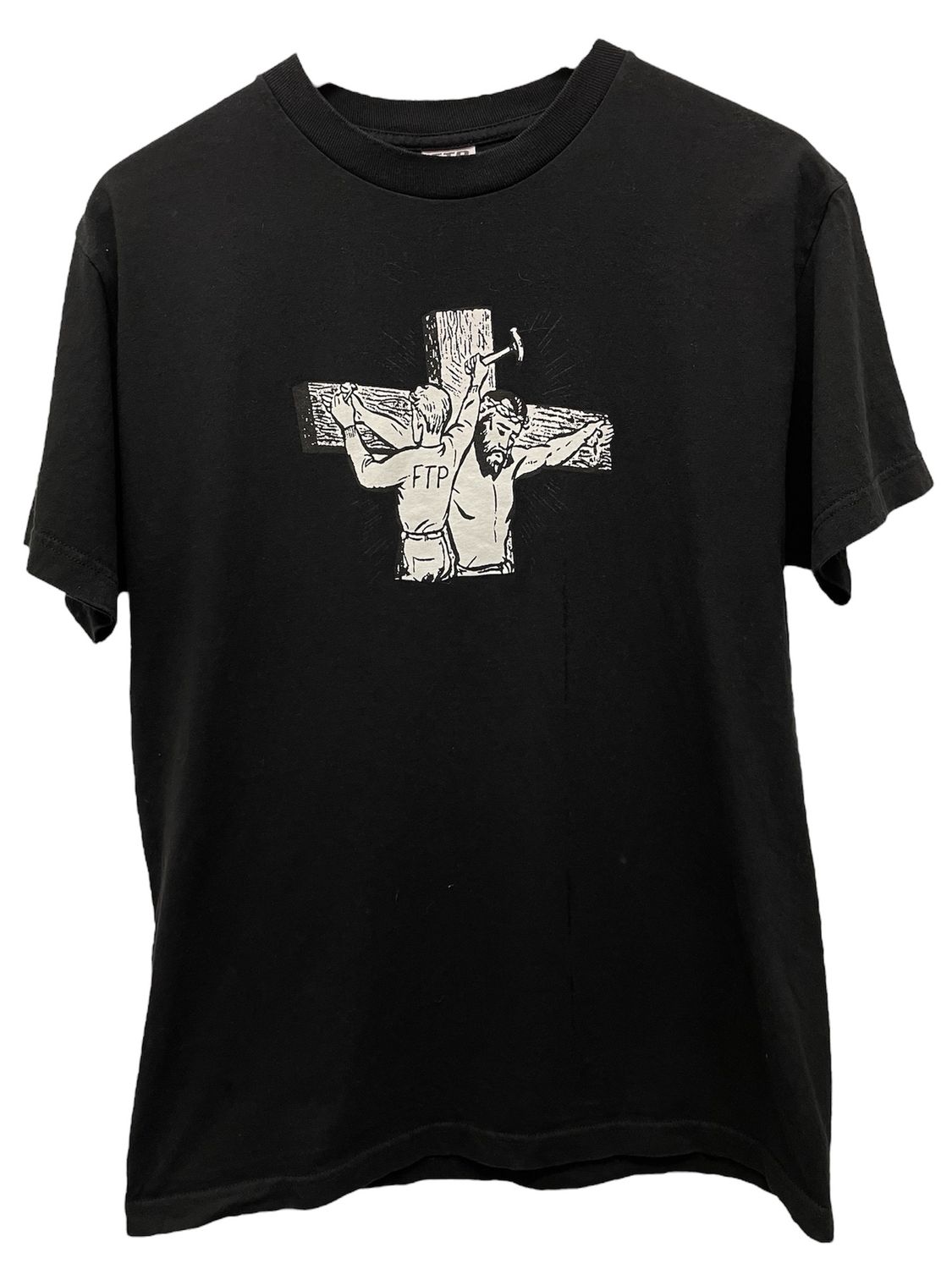 Fuck The Population Jesus Cross Tee Size M
