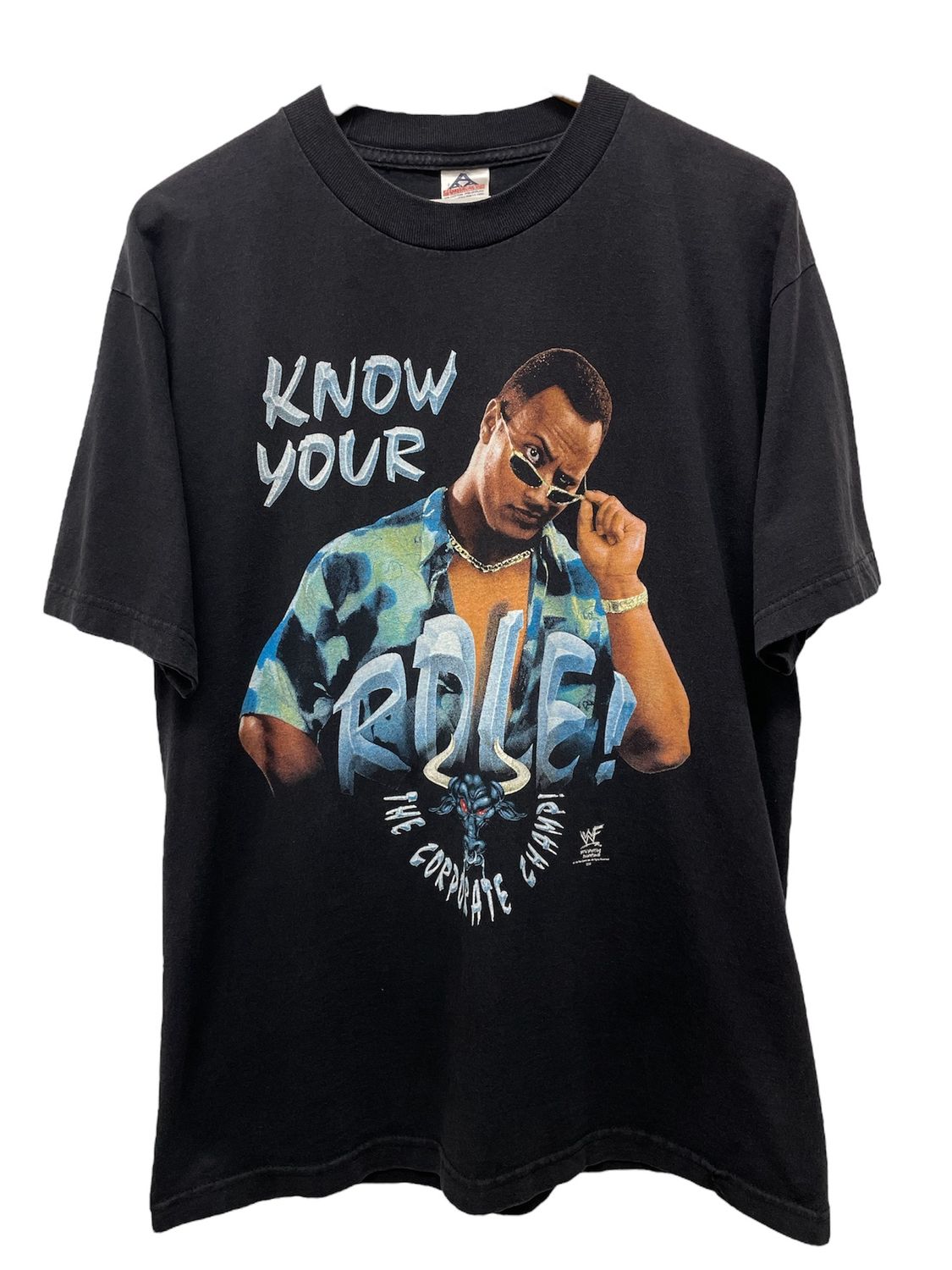 Vtg 1998 The Rock Know Your Role Tee Size L