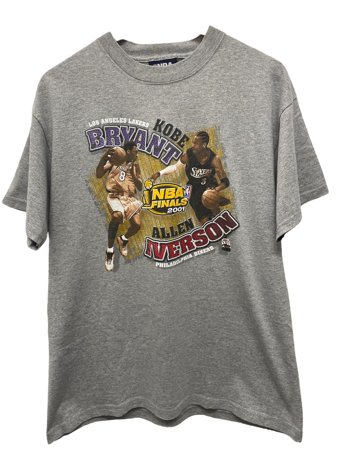 Vtg 2001 NBA Finals Kobe &amp; Iverson Tee Size L