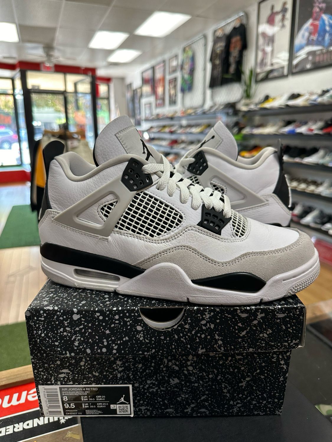 Jordan 4 Retro Military Black Size 8 Pre-Owned