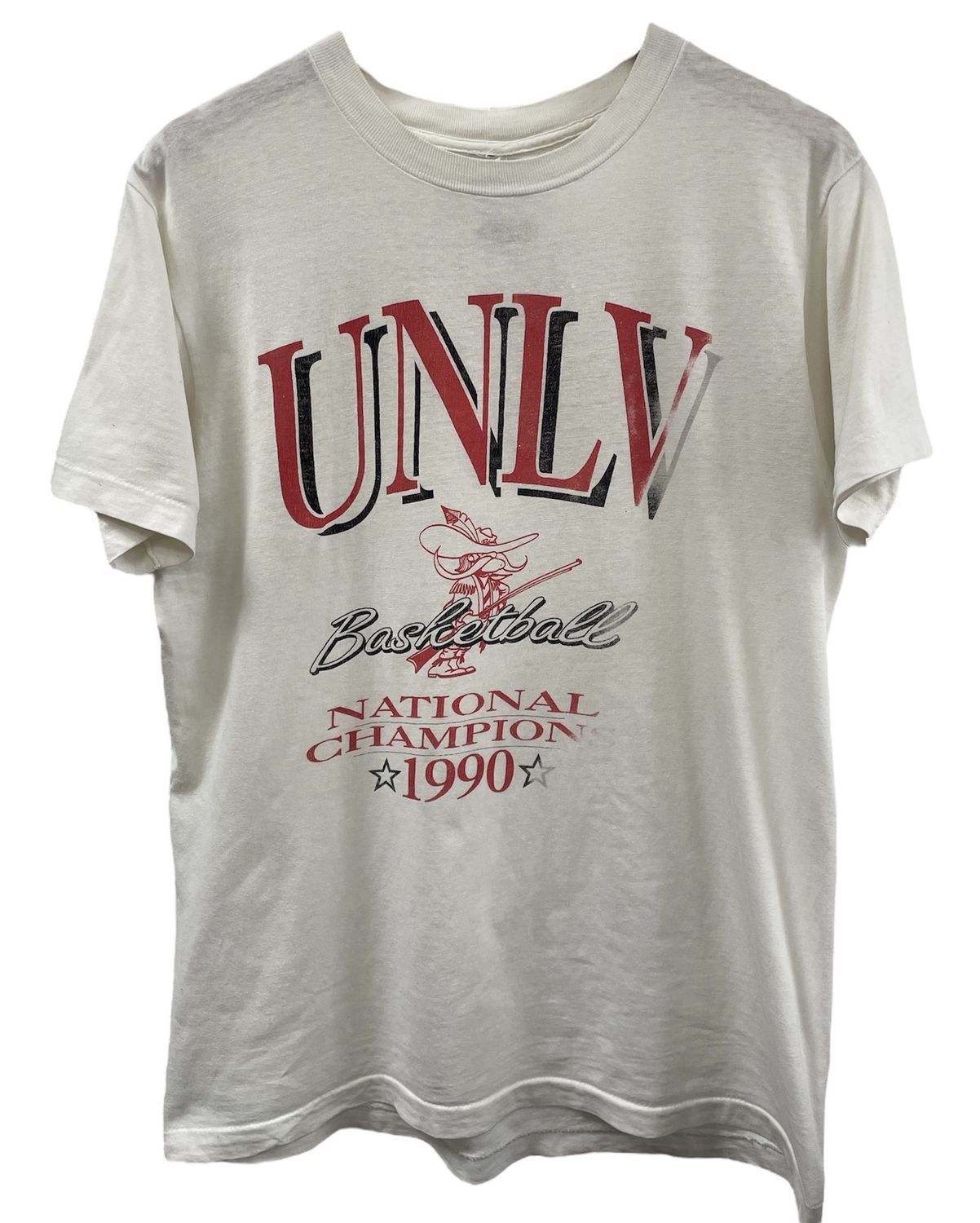 Vtg 1990 UNLV National Basketball Champion Tee Size L