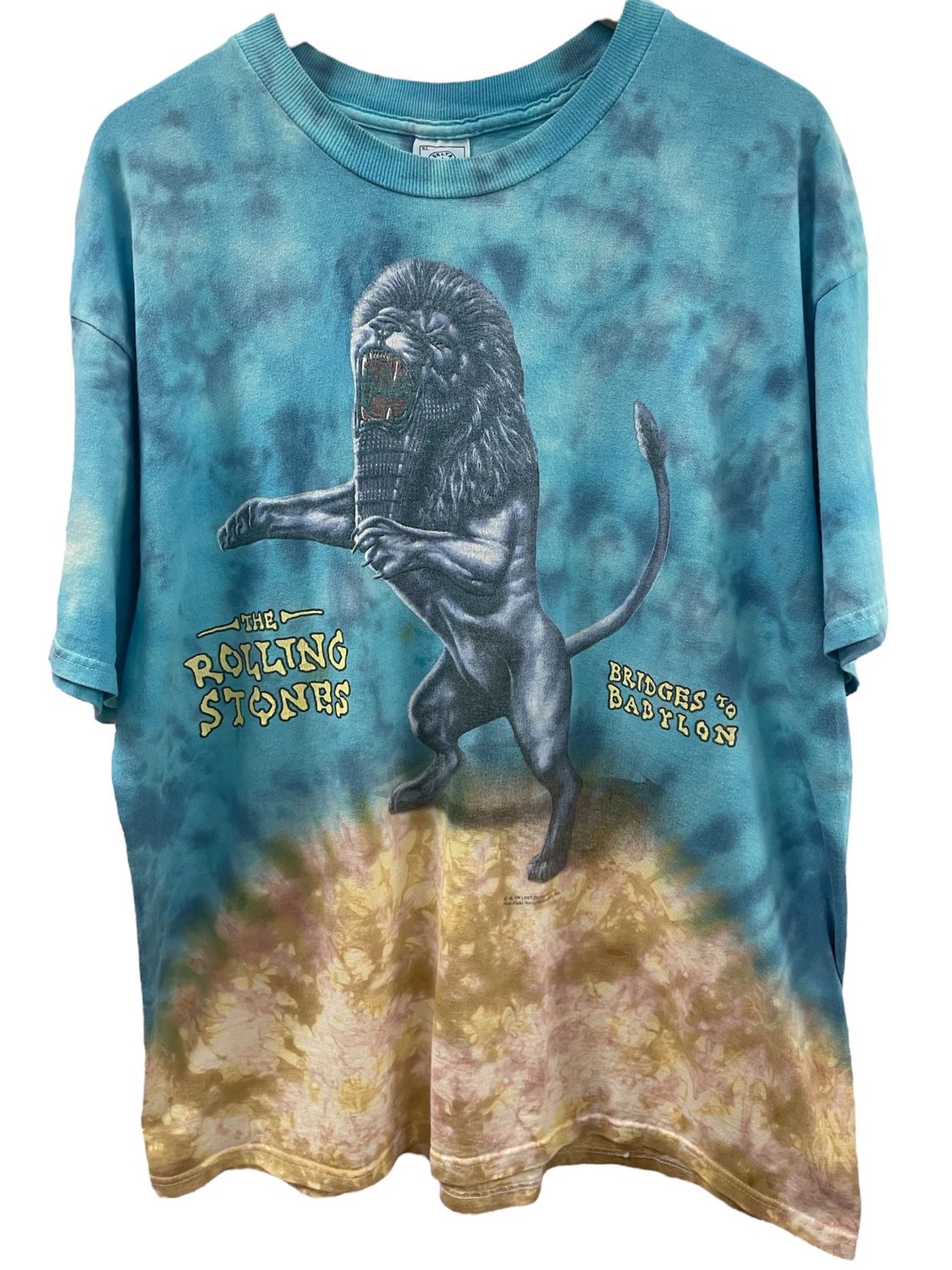 Vtg 1997 Rolling Stones Bridges To Babylon Tee XL 24x29