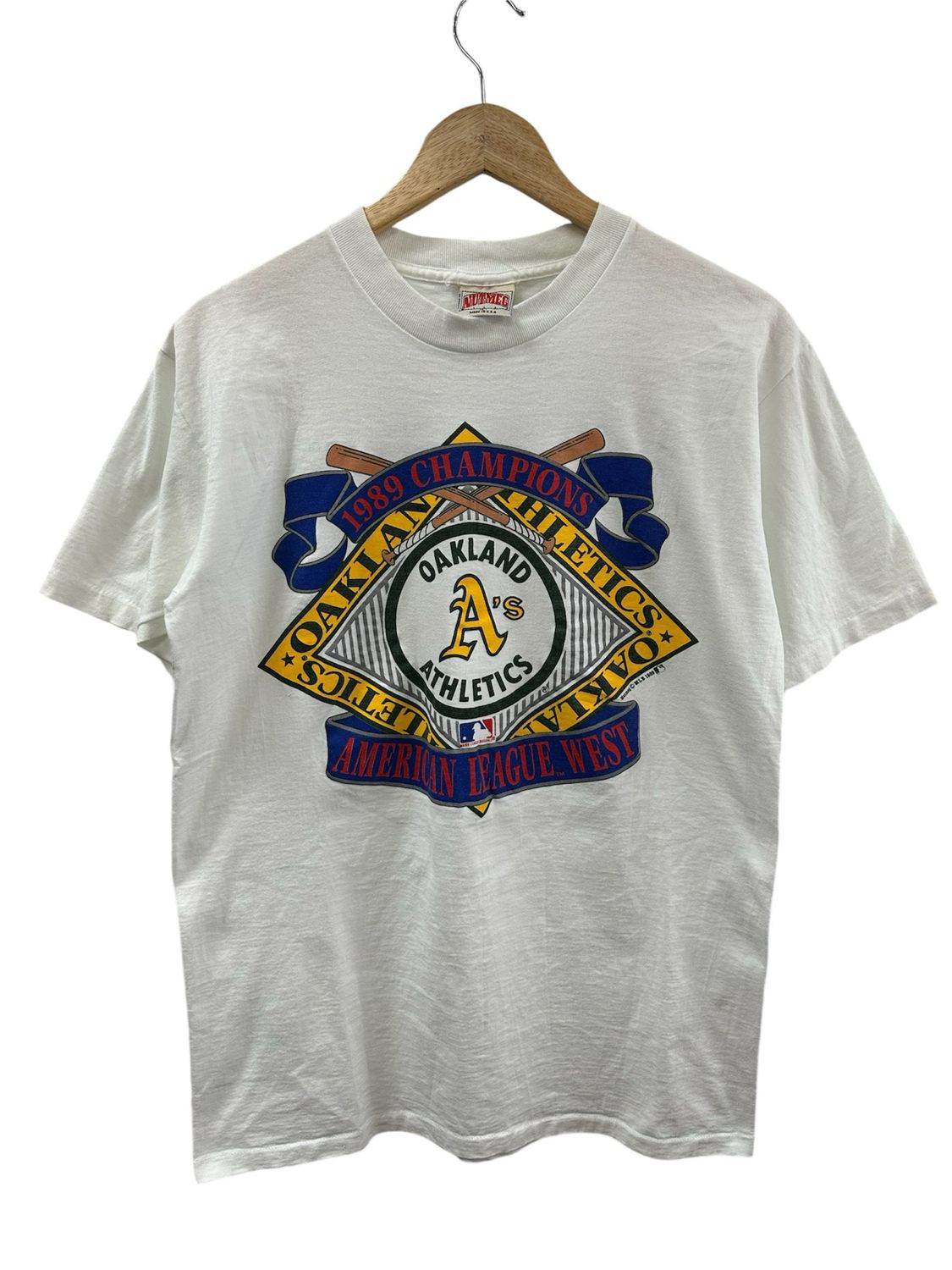 Vtg 1989 Champions Oakland A&#39;s Tee Size L