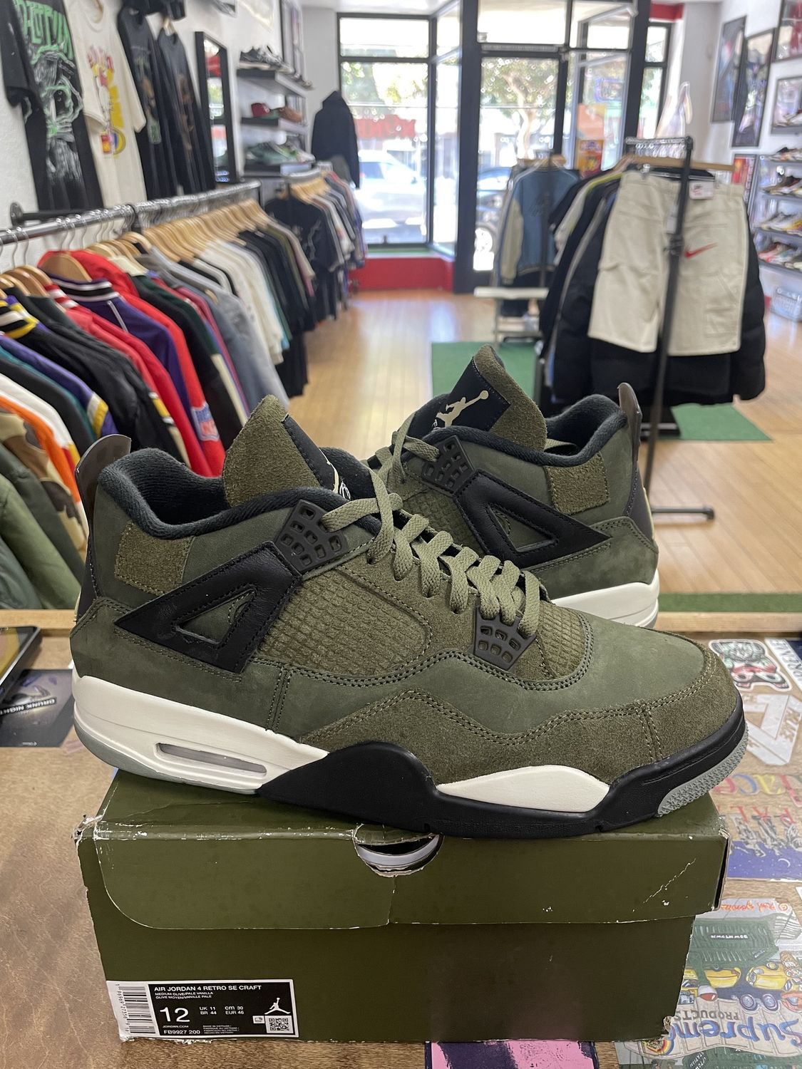 Jordan 4 Retro SE Craft Medium Olive Size 12 Used