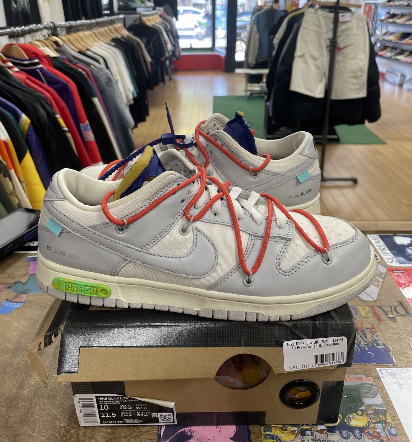 Nike Dunk Low Off-White Lot 23 Size 10 Used