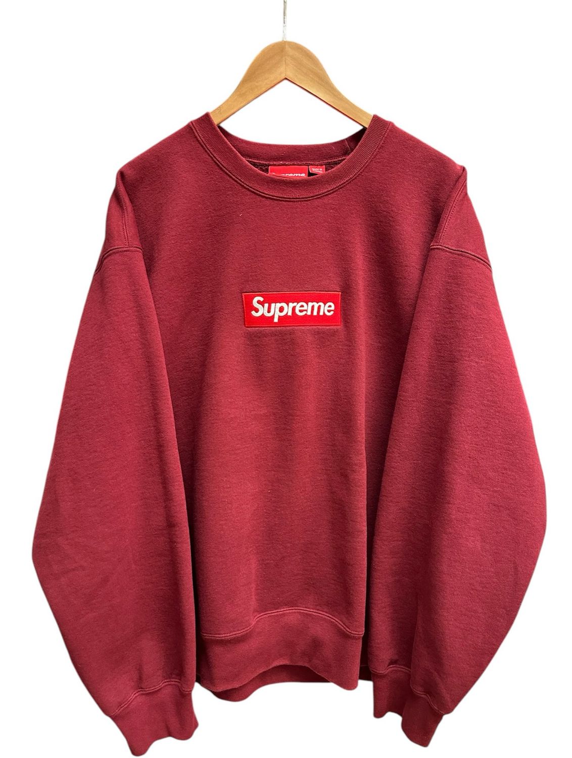 FW22 Supreme Box Logo Crewneck Cardinal Size XL