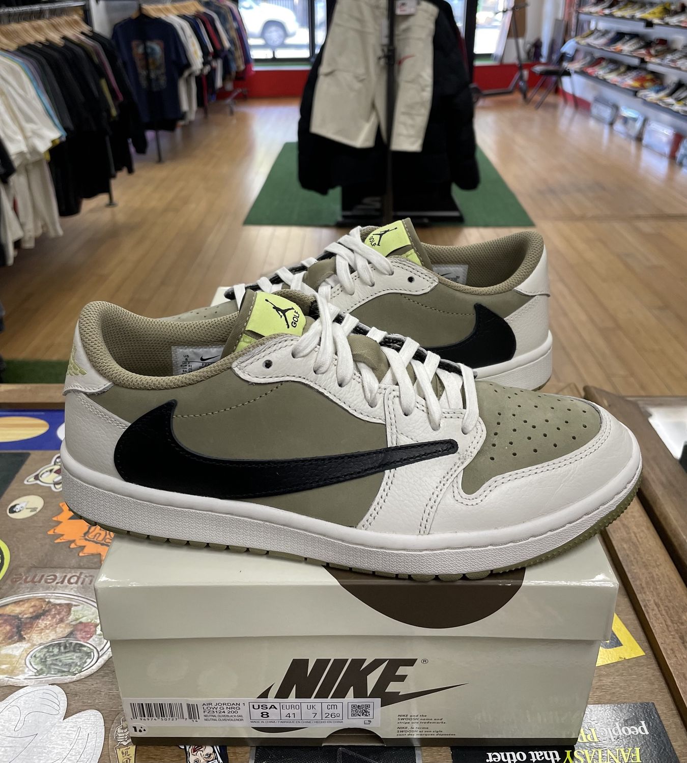 Jordan 1 Retro Low Golf Travis Scott Neutral Olive Size 8
