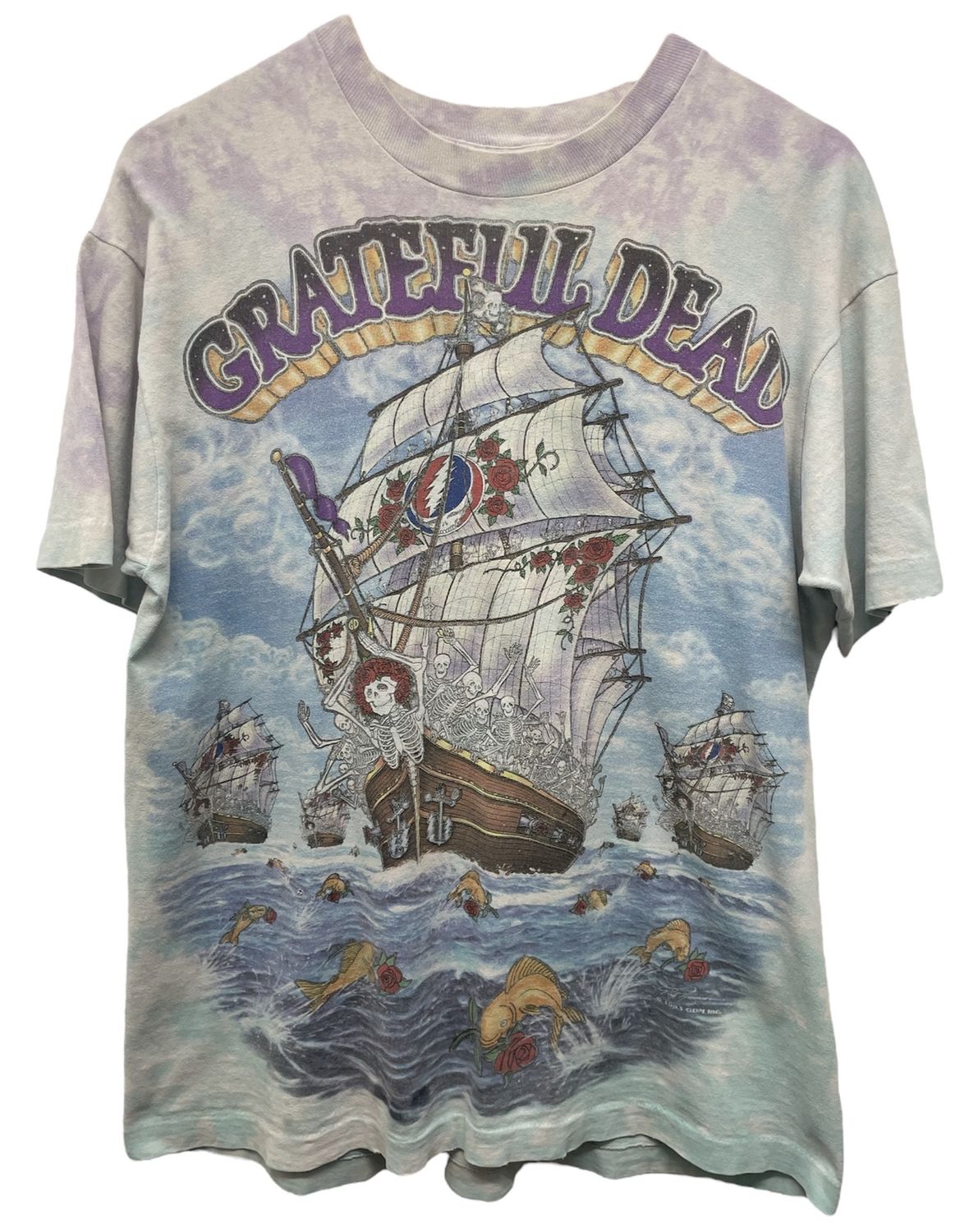 Vtg 1993 Grateful Dead Liquid Blue Tee Size Large