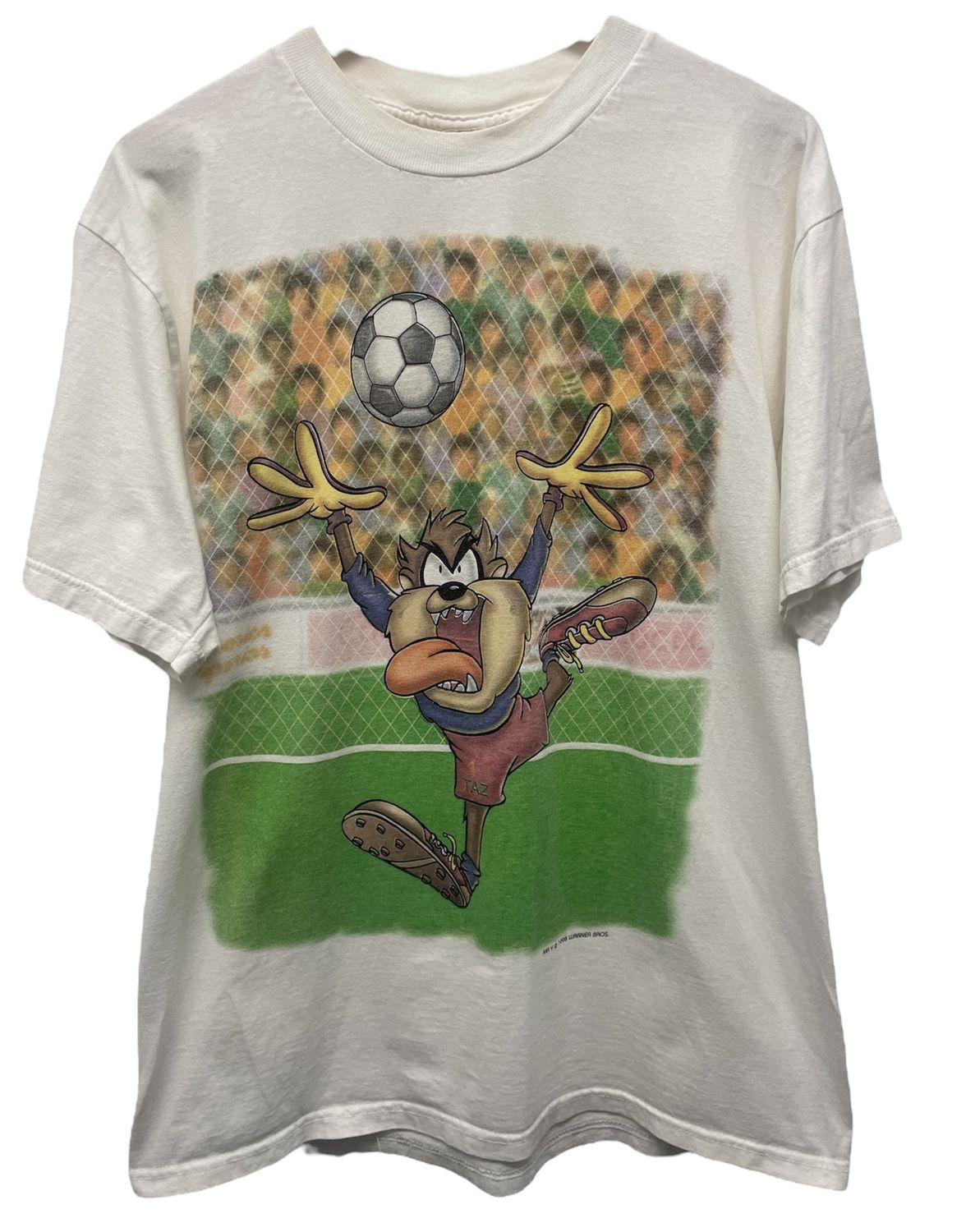 Vtg 1997 Taz Soccer Tee Size Large