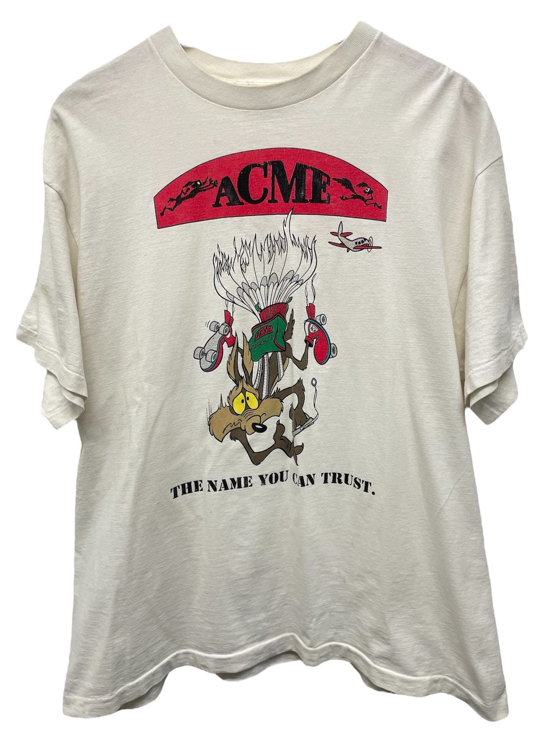 Vtg 90&#39;s Wil E Coyote Acme Tee XL