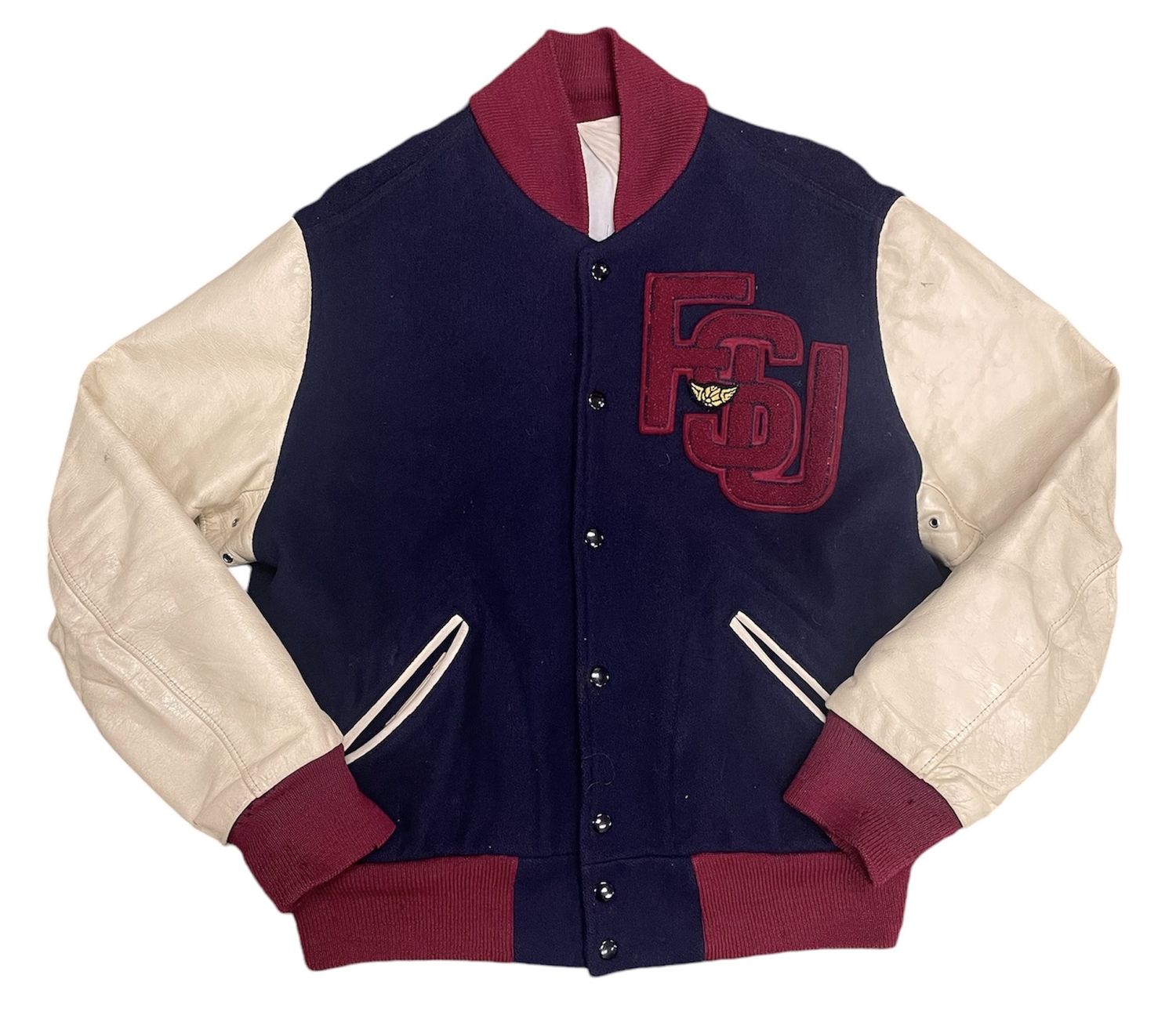 Vtg 80&#39;s Fresno State Letterman Jacket Size Large