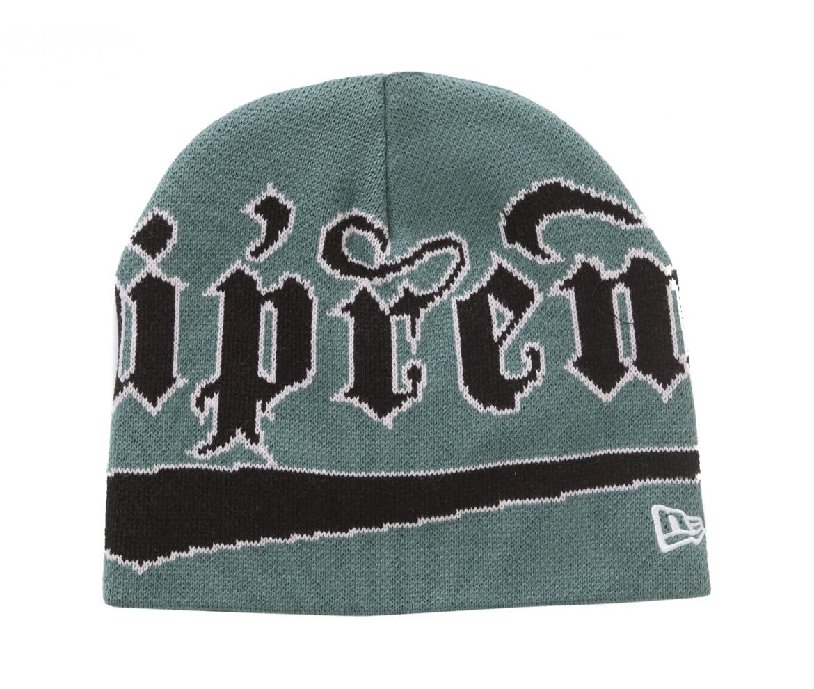 Supreme New Era Accent Beanie Green