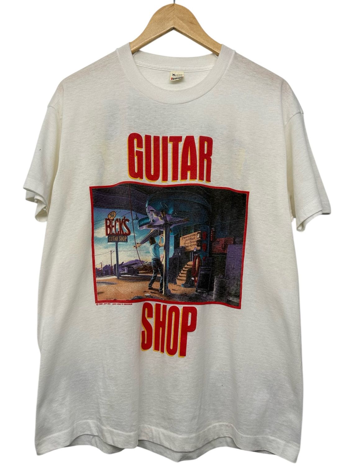 Vtg 1989 Jeff Beck Guitar Shop Tee XL