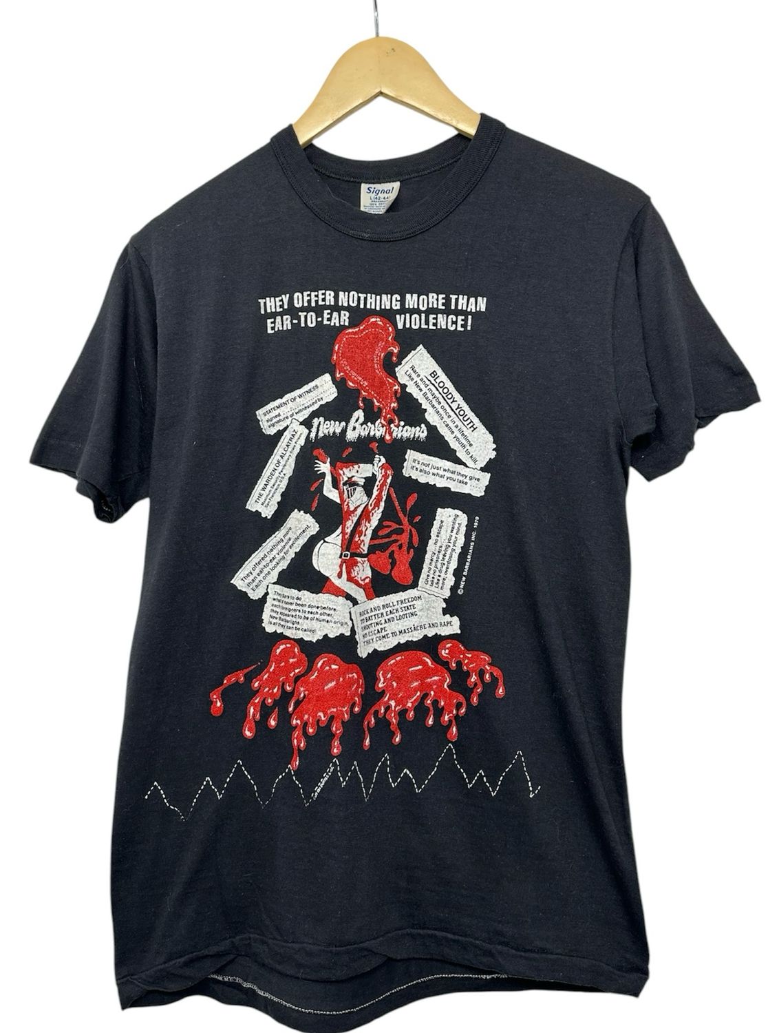 Vtg 1979 New Barbarians English Rock Band Tee Size L